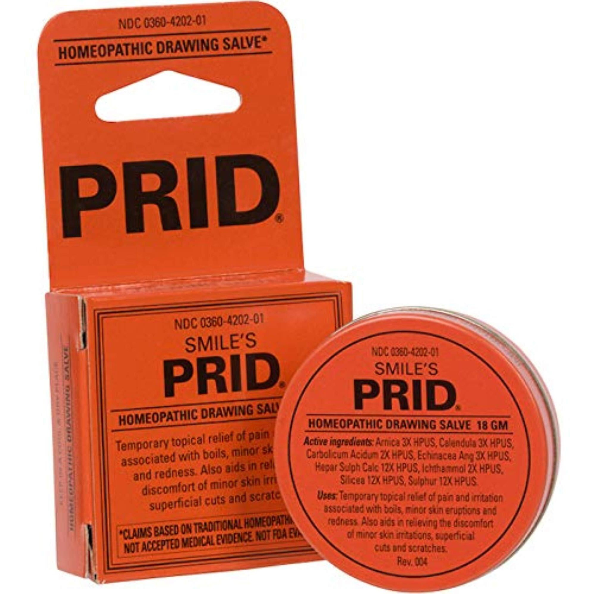 Smile's Prid Drawing Salve By Hyland's, Relief Of Topical Pain And Skin Irritations, 18 Grams