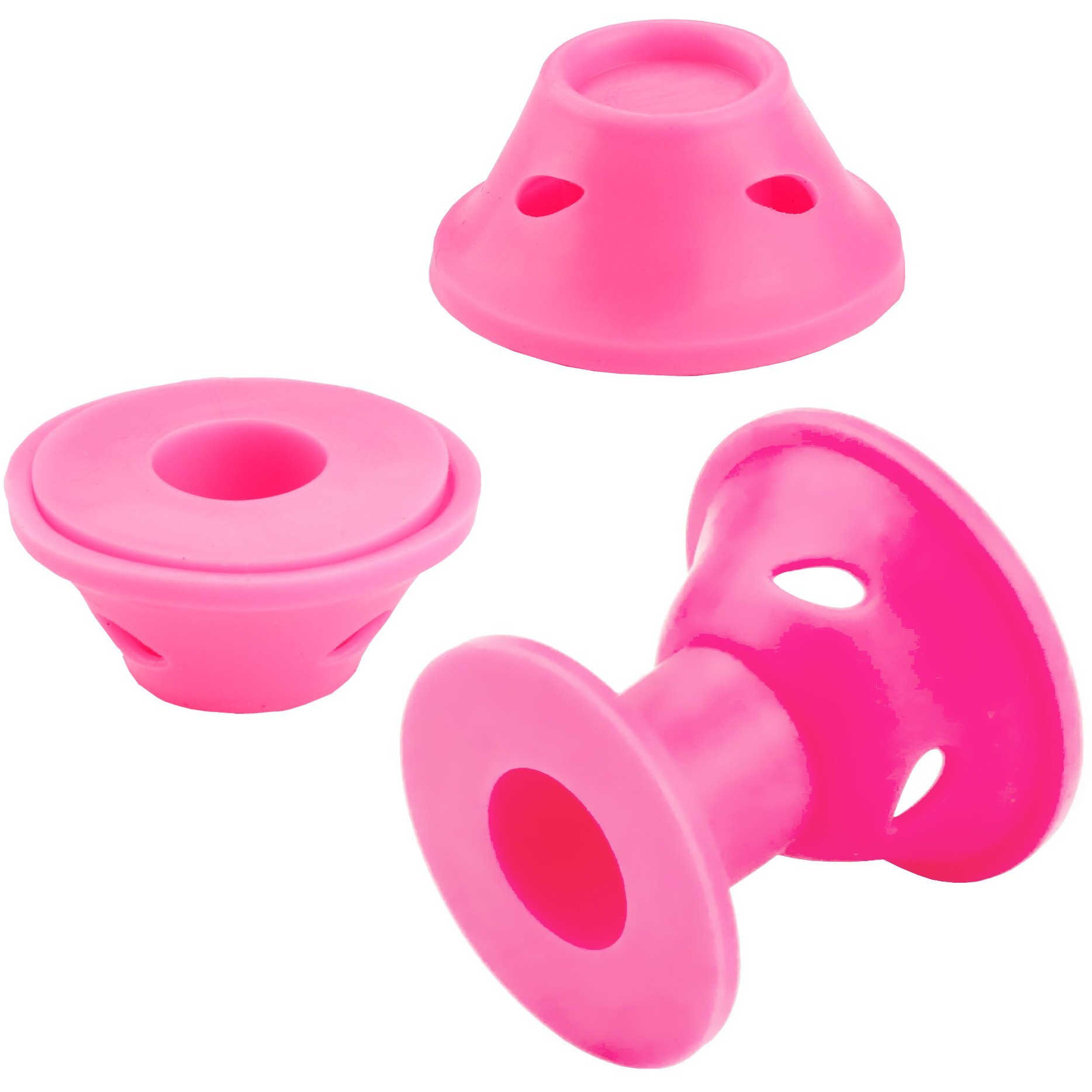 Janyun 40 Pcs Pink Magic Hair Rollers Include 20Pcs Large Silicone Curlers And 20Pcs Small Silicone Curlers
