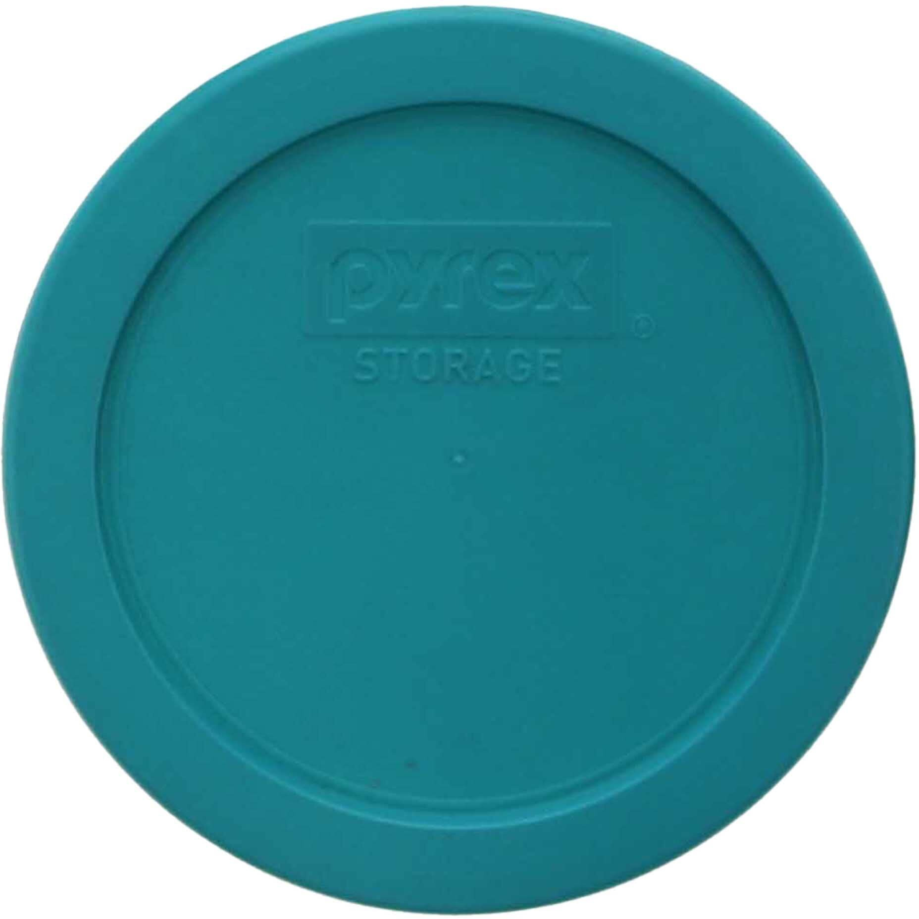 Pyrex 7201-Pc 4-Cup Turquoise Plastic Replacement Food Storage Original Genuine Pyrex Lid, Made In Usa - 4 Pack