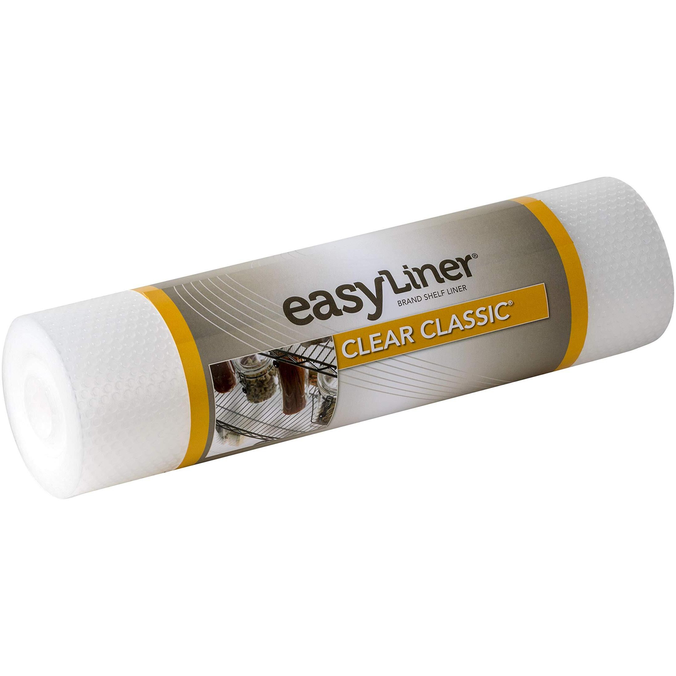 Duck Brand Clear Classic Easy Liner Shelf Liner, Non-Adhesive, Clear, 12 Inches X 20 Feet