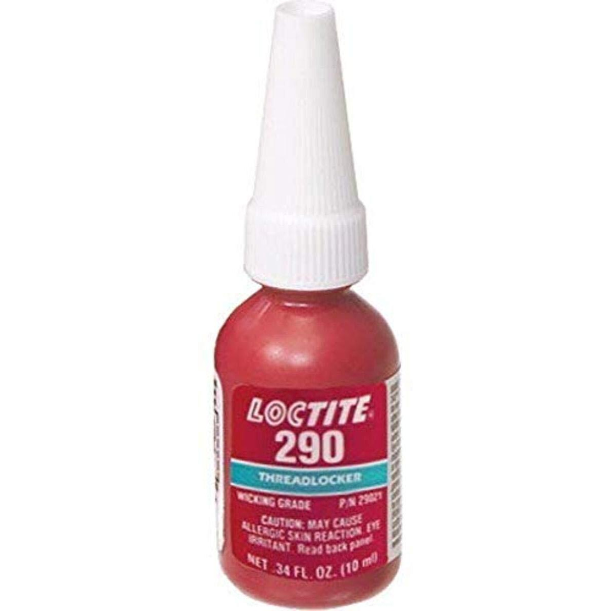 Loctite 29021 Green 290 Medium High-Strength Threadlocker, 300 Degree F Maximum Temperature, 10 Ml Bottle