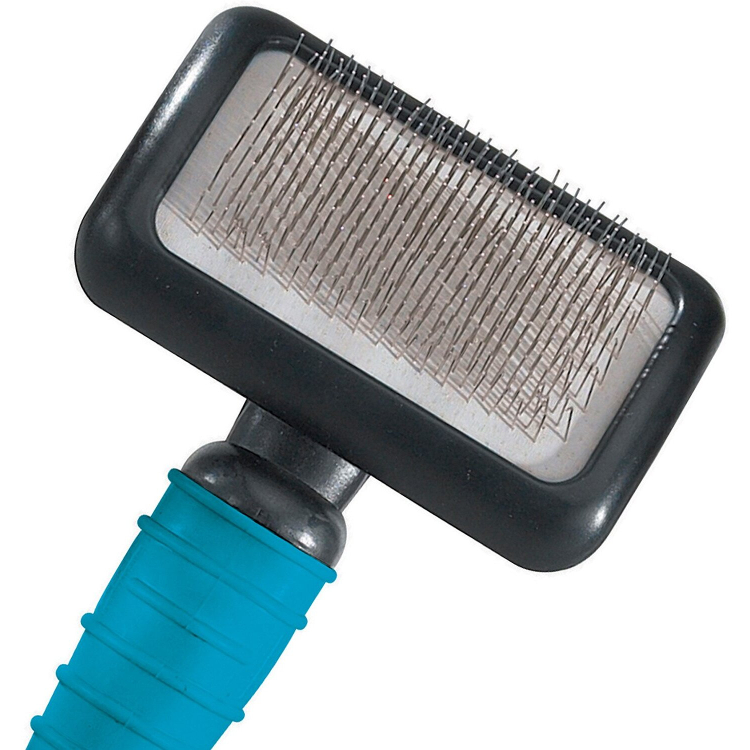 Master Grooming Tools Ergonomic Slicker Brushes - Molded Brushes For Grooming Dogs - Medium, 4"" X 2"", Black