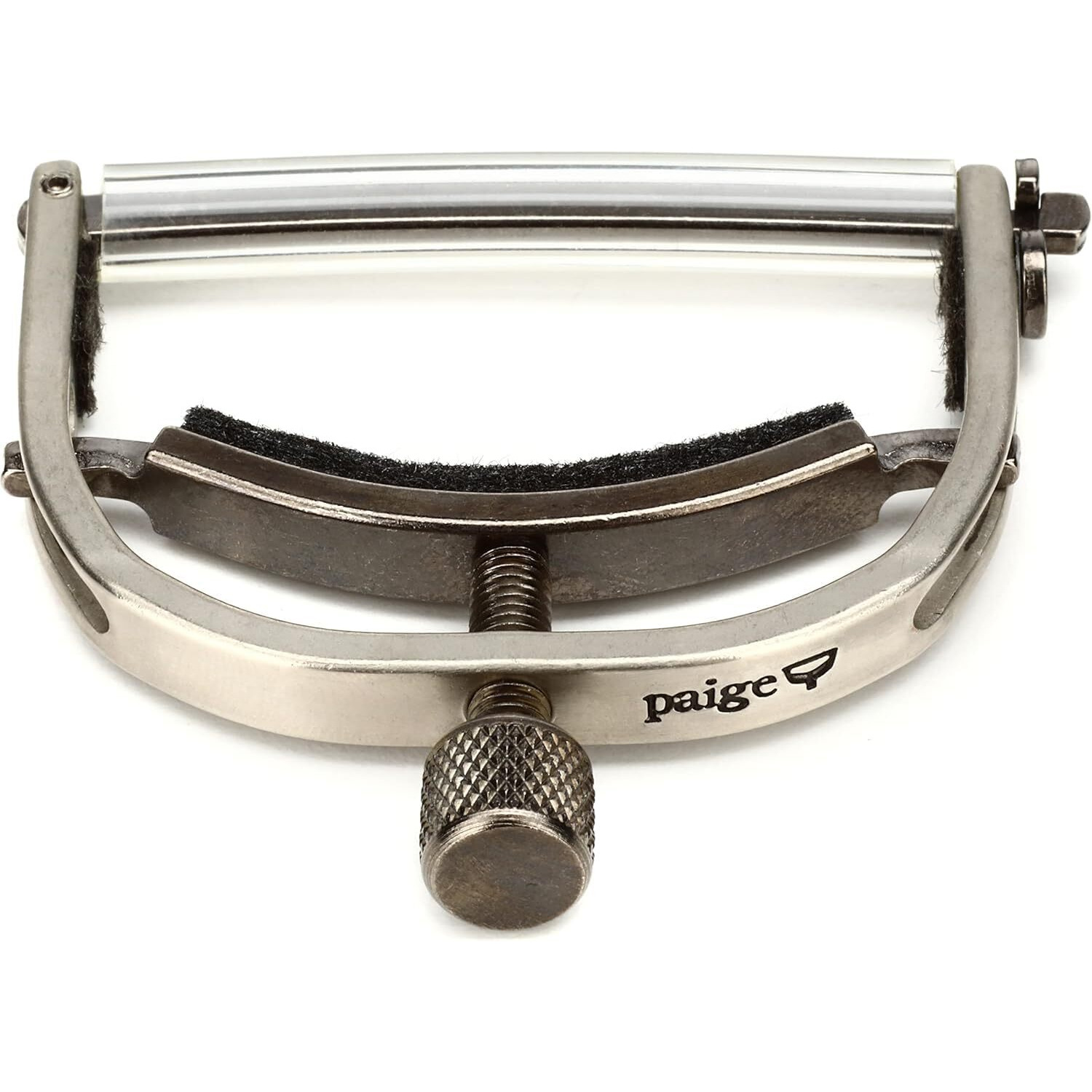 Paige 6-String Standard Guitar Capo - Made In The Usa,- Premium Capo For Acoustic And Standard Guitars, Ultra-Thin Design With Adjustable Tension, Satin Nickel Finish