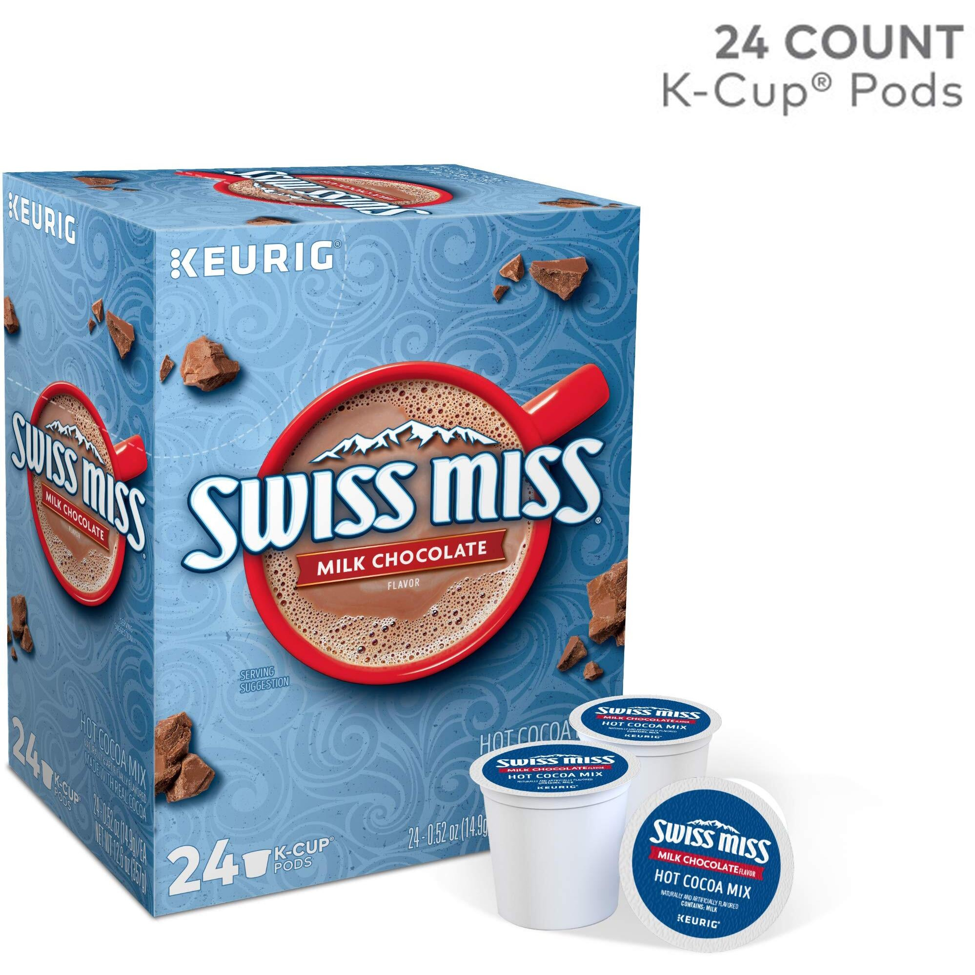 Swiss Miss Milk Chocolate Hot Cocoa, Keurig Single-Serve K-Cup Pods, 24 Count