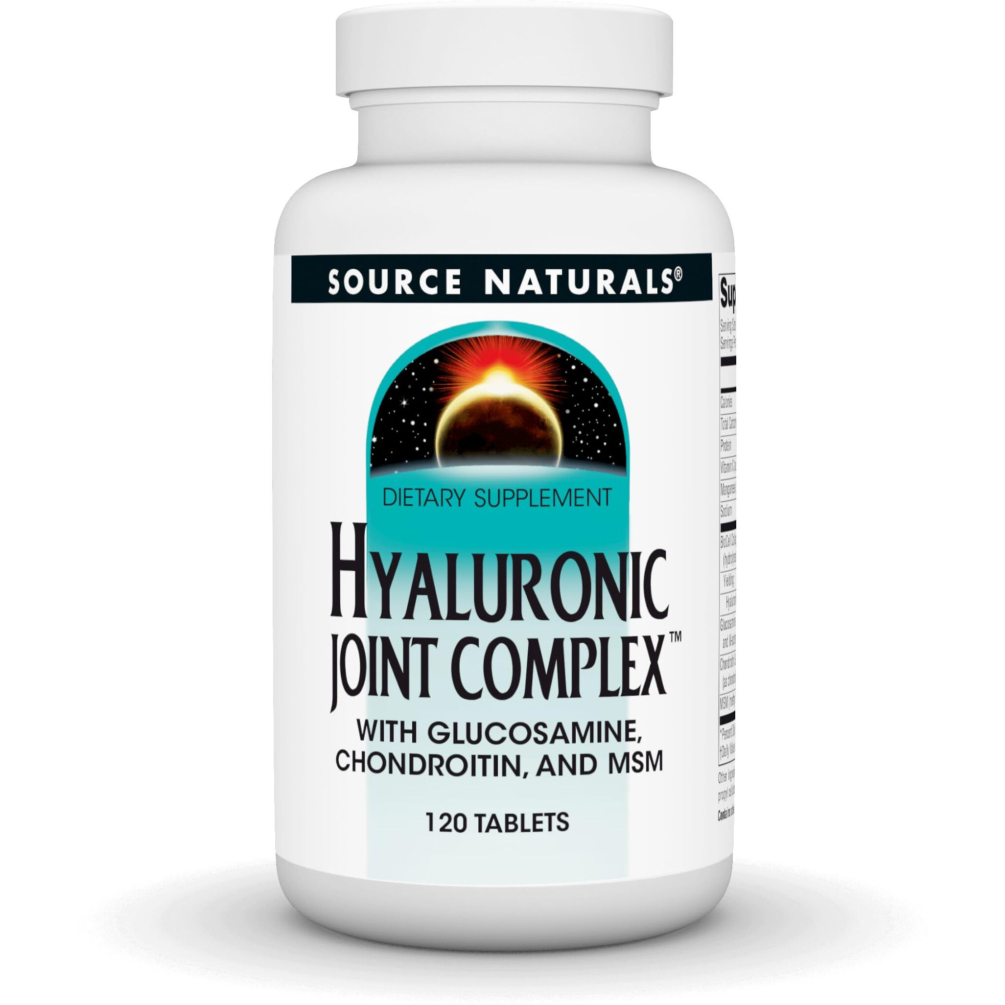 Source Naturals Hyaluronic Joint Complex With Glucosamine, Chondroitin & Msm Extra Strength - 120 Tablets