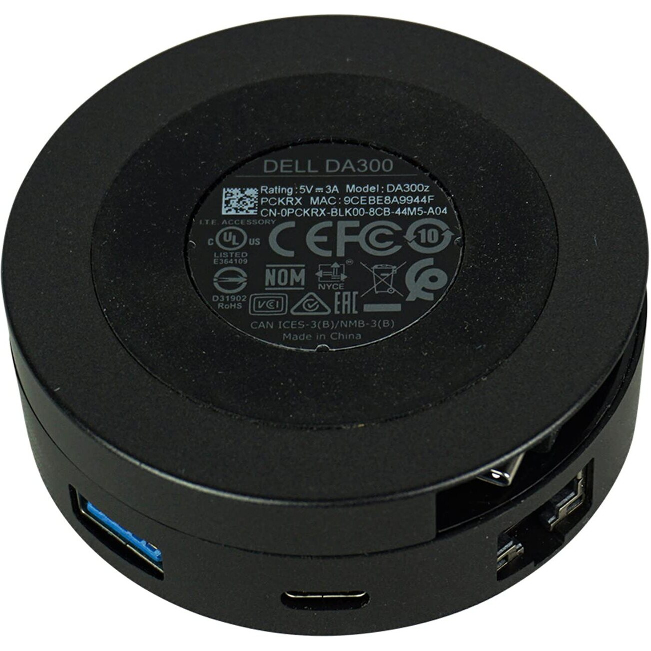 Dell Usb-C Mobile Adapter (Da300), Black, Dell-Da300