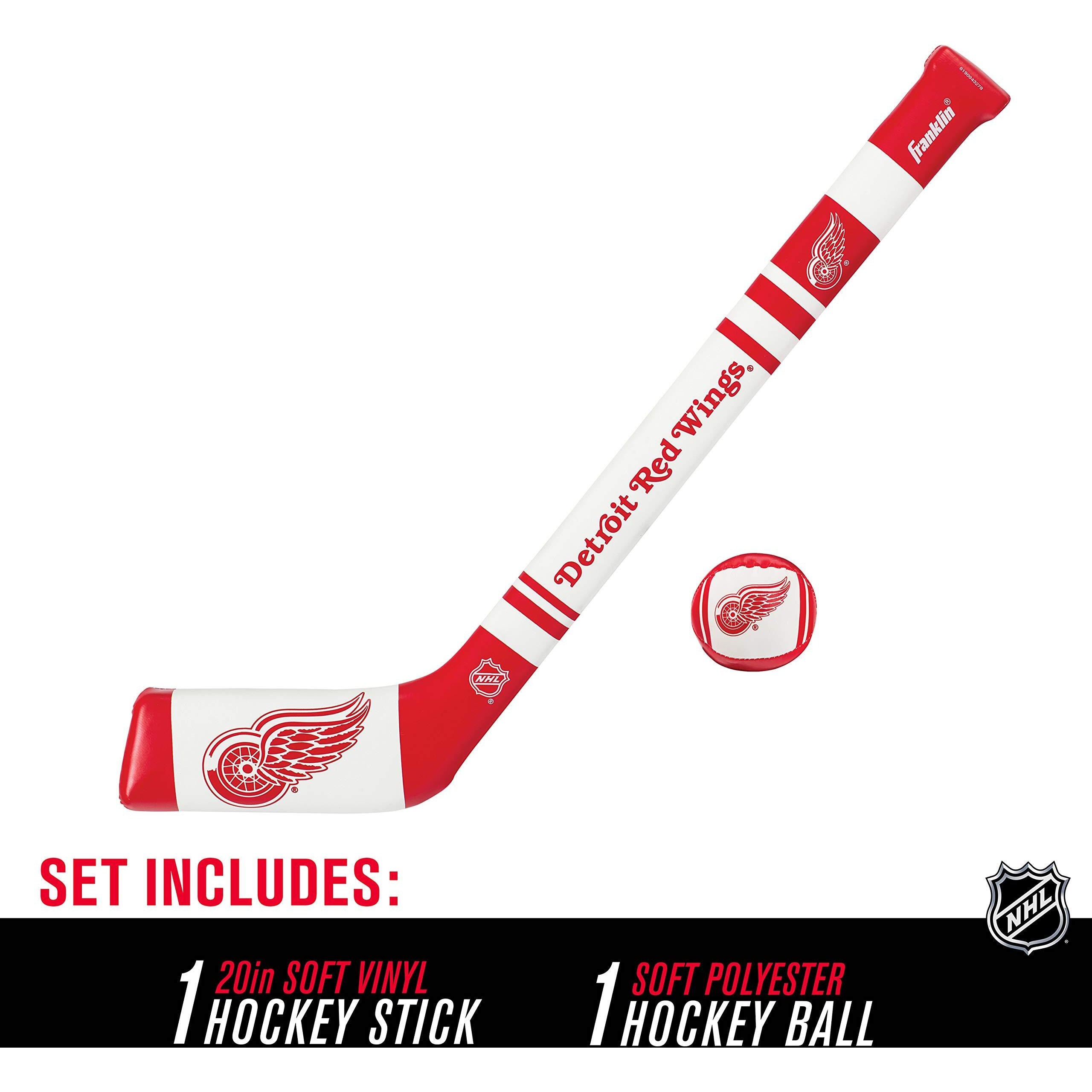 Franklin Sports Detroit Red Wings Nhl Mini Soft Hockey Stick Set - Nhl Team Soft Foam Mini Hockey Stick And Ball Set - Great Toy For Kids