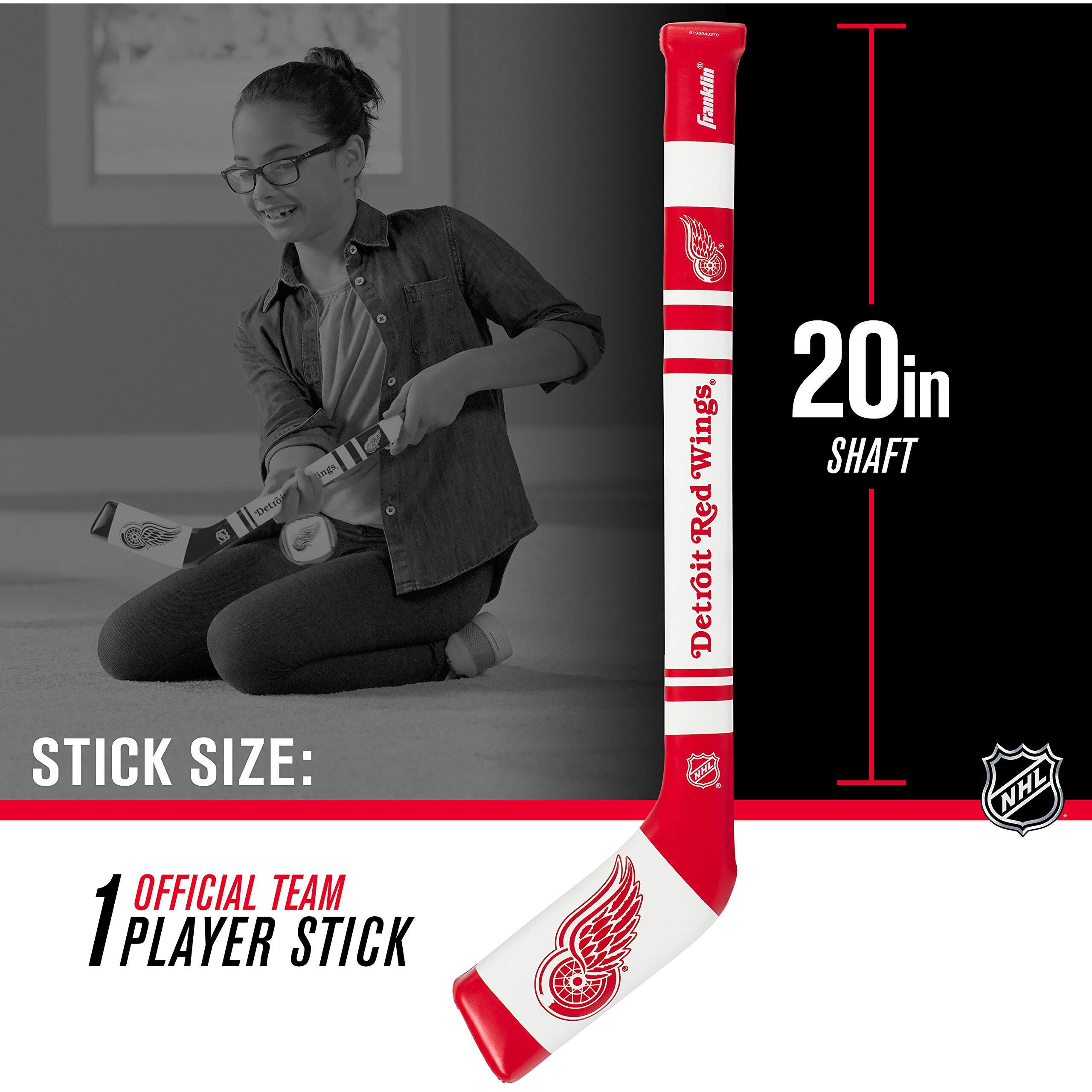 Franklin Sports Detroit Red Wings Nhl Mini Soft Hockey Stick Set - Nhl Team Soft Foam Mini Hockey Stick And Ball Set - Great Toy For Kids