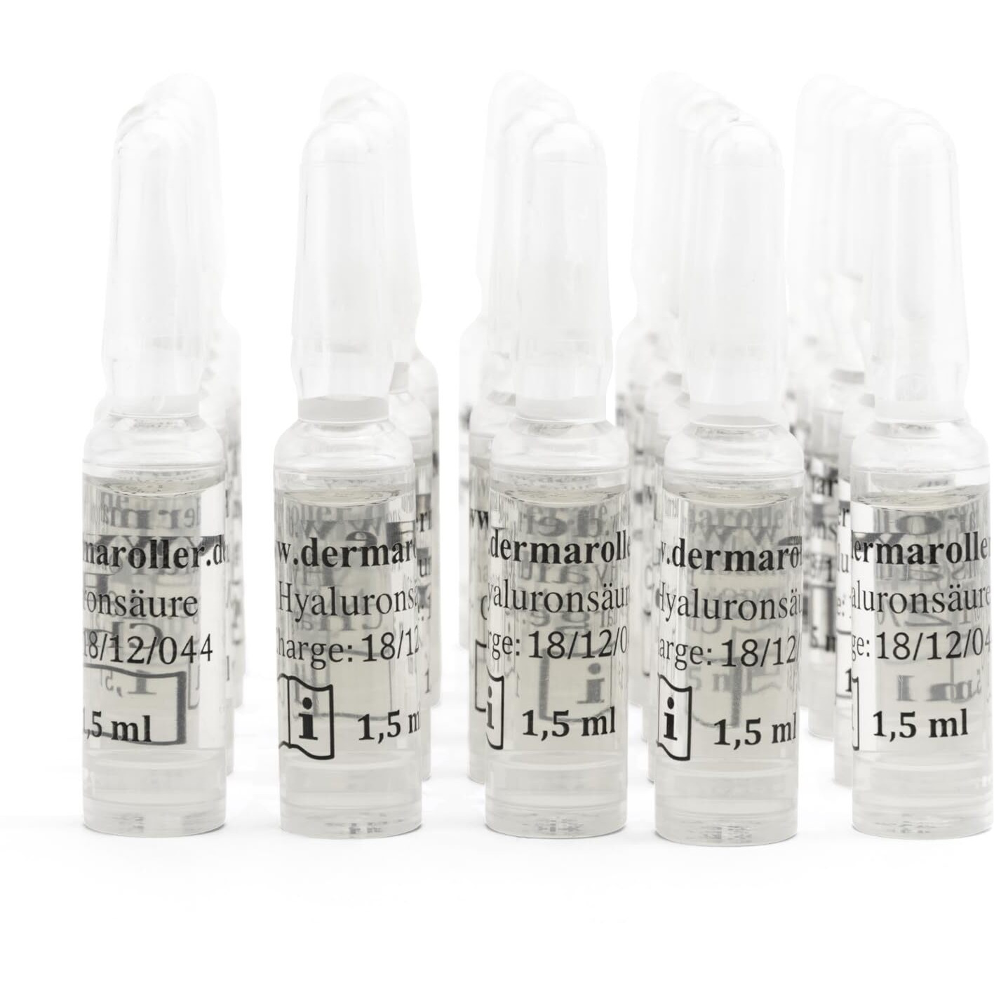 Dermaroller Hyaluronic Moisture Acid Ampoules Serum, 30 Pc Of 1.5 Ml Tubes