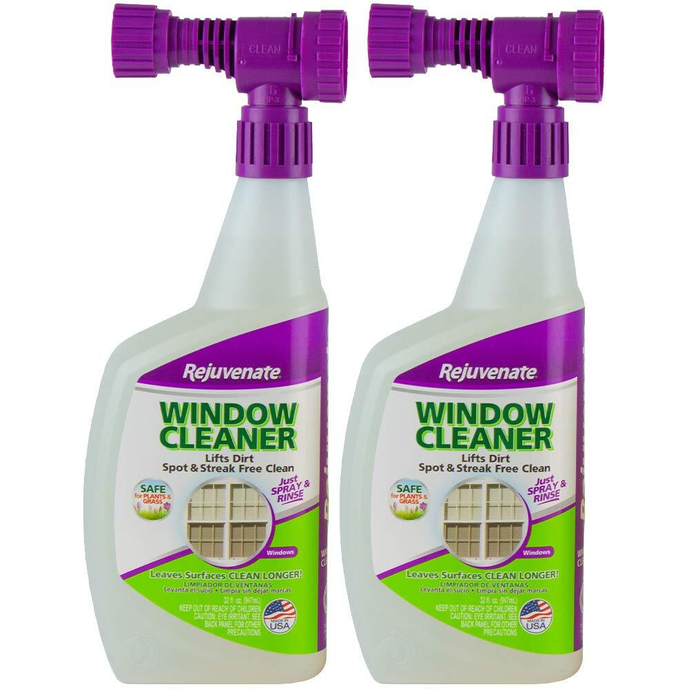 Rejuvenate Outdoor Window Spray And Rinse Cleaner With Hose End Adapter (2 X 32Oz)