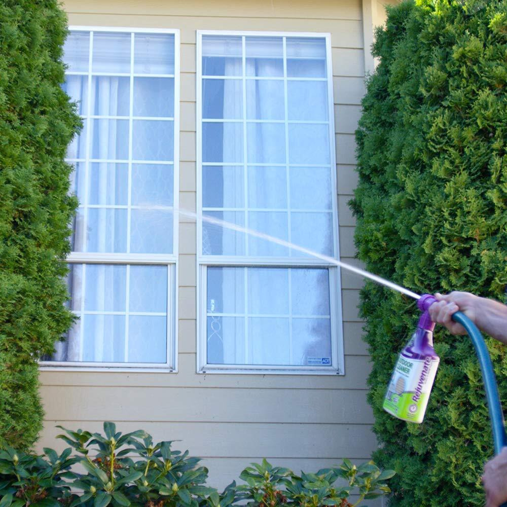 Rejuvenate Outdoor Window Spray And Rinse Cleaner With Hose End Adapter (2 X 32Oz)