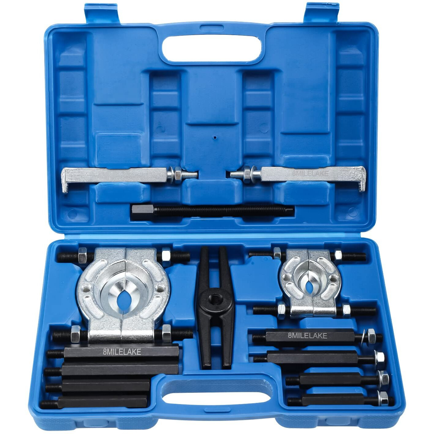 8Milelake 14Pcs Bearing Separator Puller Set Heavy Duty 5 Tons Capacity 2Inches And 3Inches Splitters Remove Bearings Kit