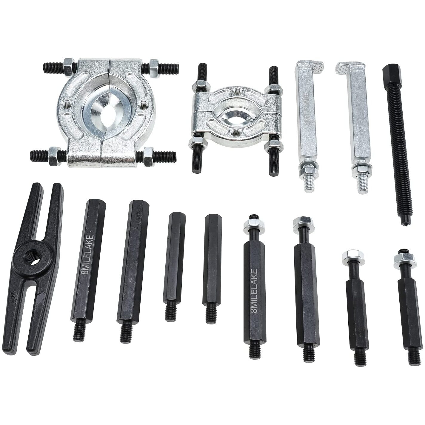 8Milelake 14Pcs Bearing Separator Puller Set Heavy Duty 5 Tons Capacity 2Inches And 3Inches Splitters Remove Bearings Kit