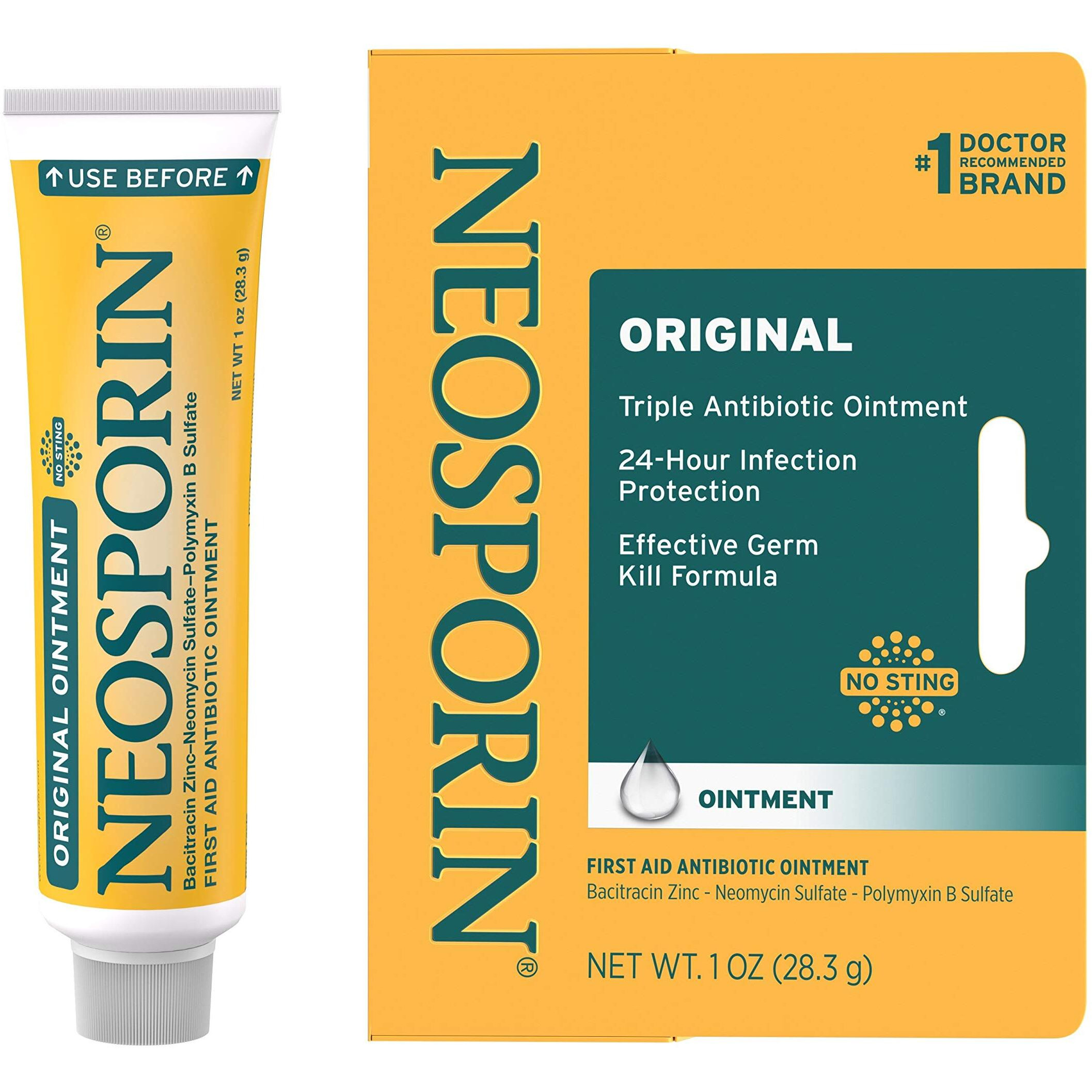 Neosporin Original Antibiotic Ointment, 24-Hour Infection Prevention For Minor Wound, 1 Oz