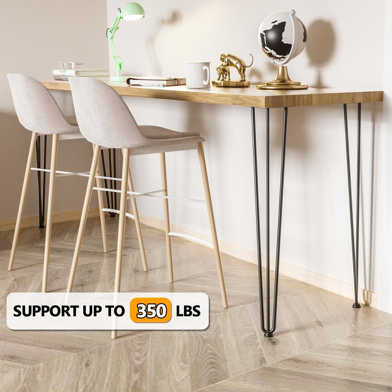 Signstek 28"" Hairpin Table Legs With Heavy Duty Metal And Industrial Design For Coffee Tables, Modern Desks And Night Stands,Set Of 4