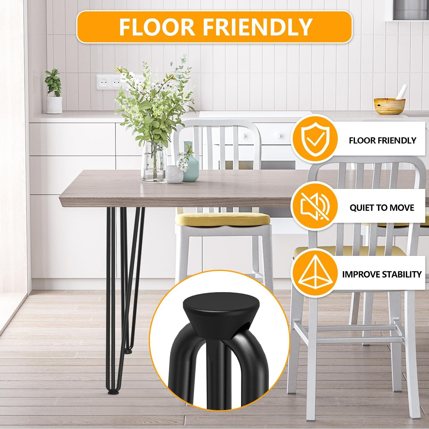 Signstek 28"" Hairpin Table Legs With Heavy Duty Metal And Industrial Design For Coffee Tables, Modern Desks And Night Stands,Set Of 4