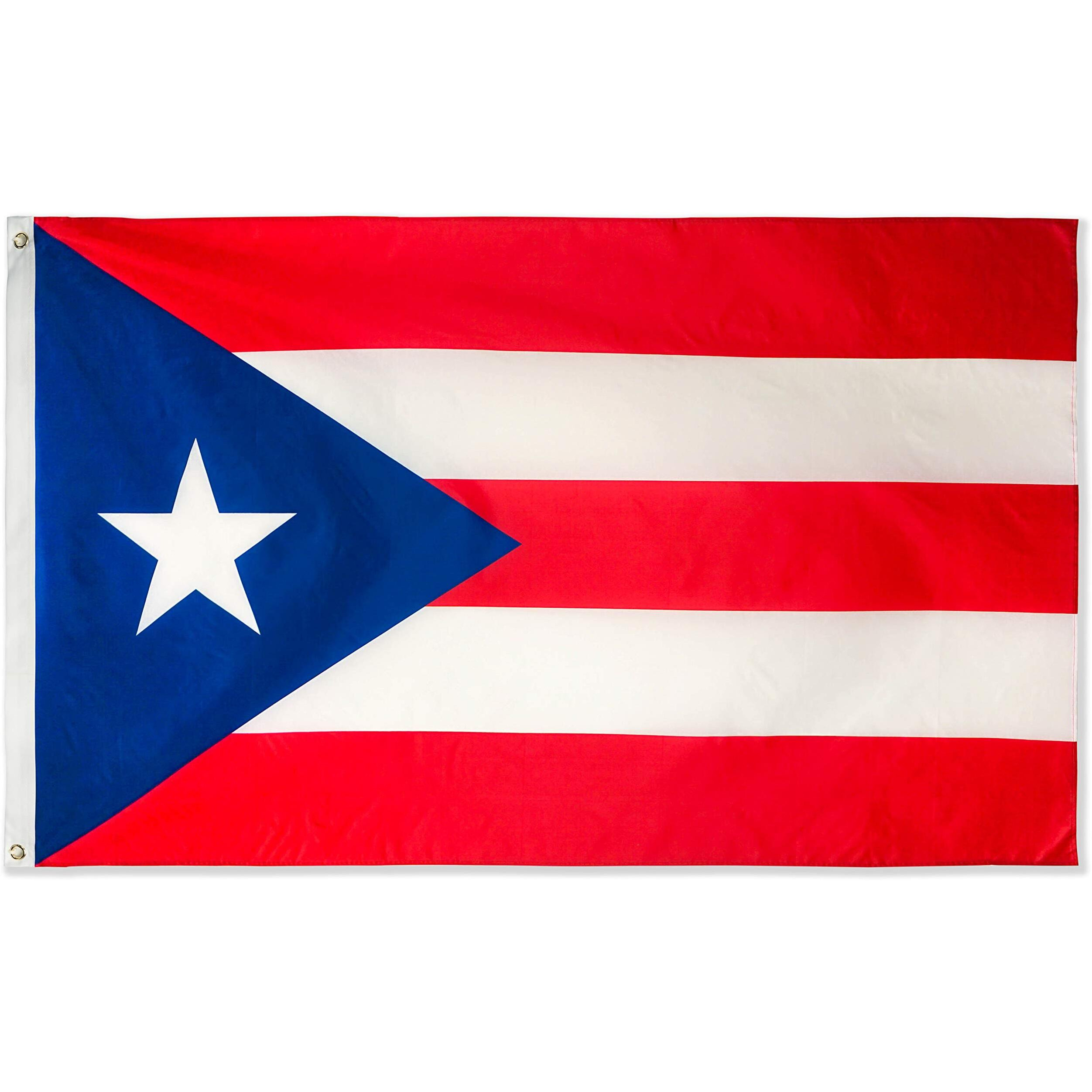 Danf Puerto Rico Flag 3X5 Foot Polyester Puerto Rican National Flags Polyester With Brass Grommets 3 X 5 Ft