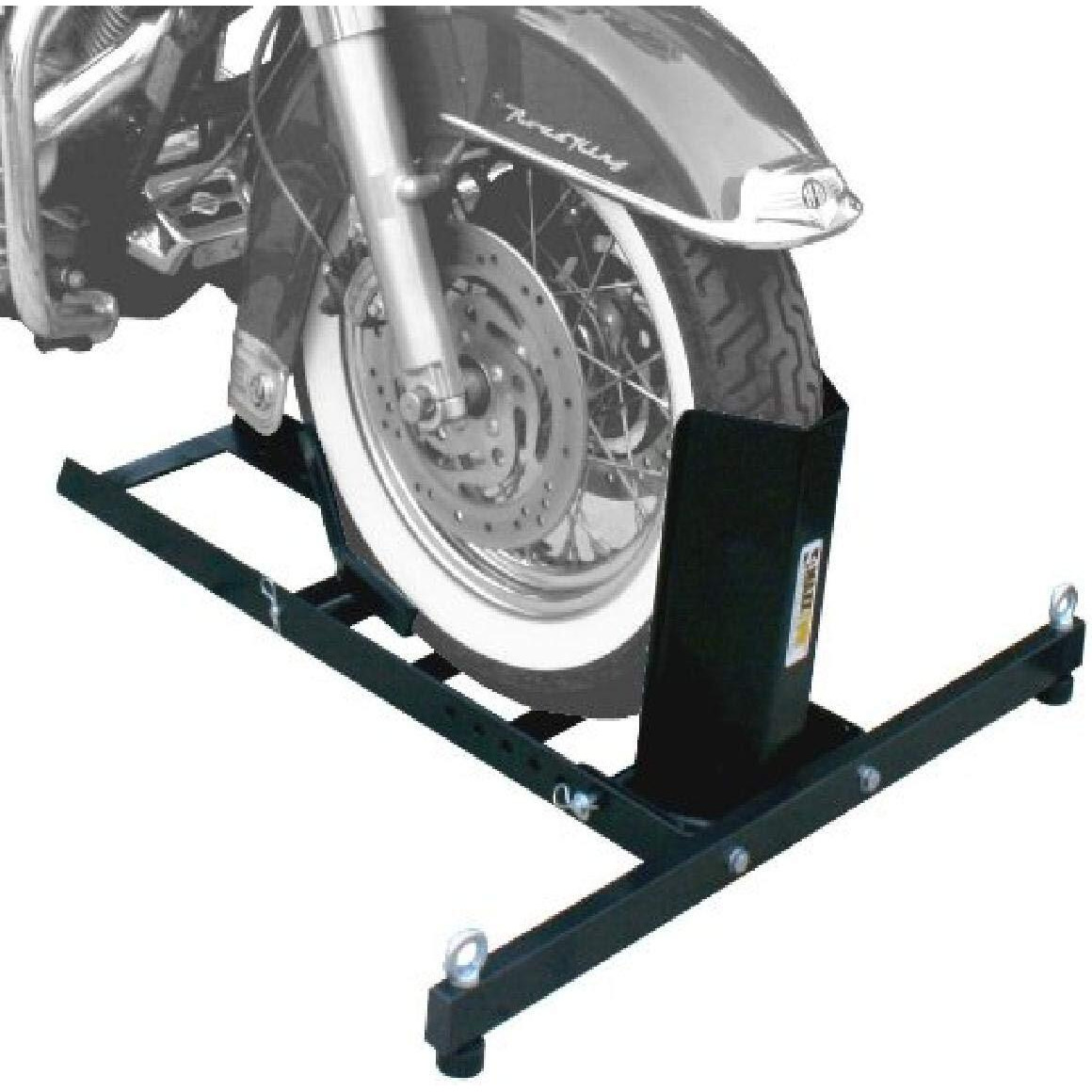 Maxxhaul 70271 Adjustable Motorcycle Wheel Chock Stand Heavy Duty 1800Lb Weight Capacity
