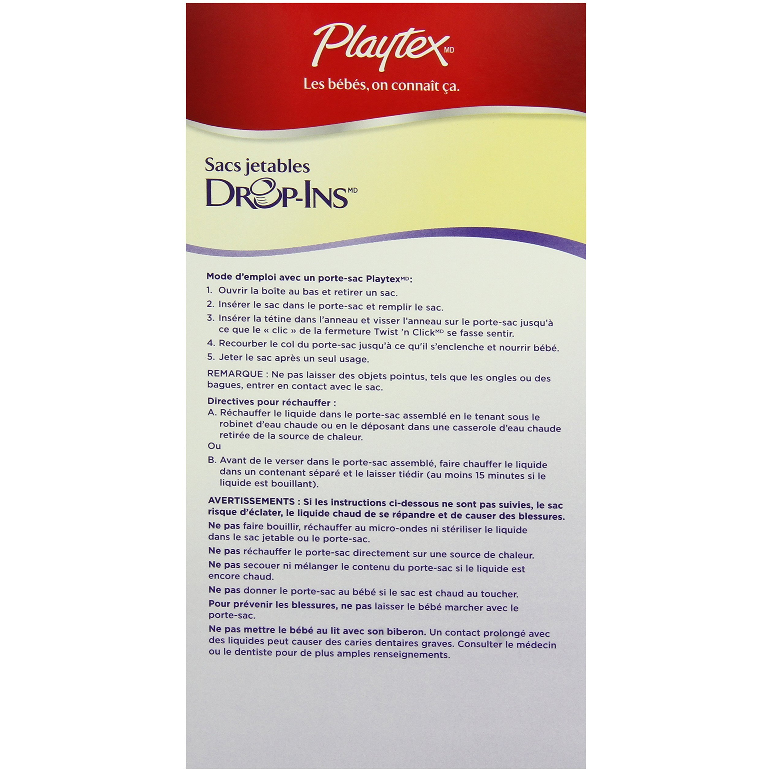 Playtex Baby Nurser Drop-Ins Baby Bottle Disposable Liners, Closer To Breastfeeding, 8 Ounce - 100 Count