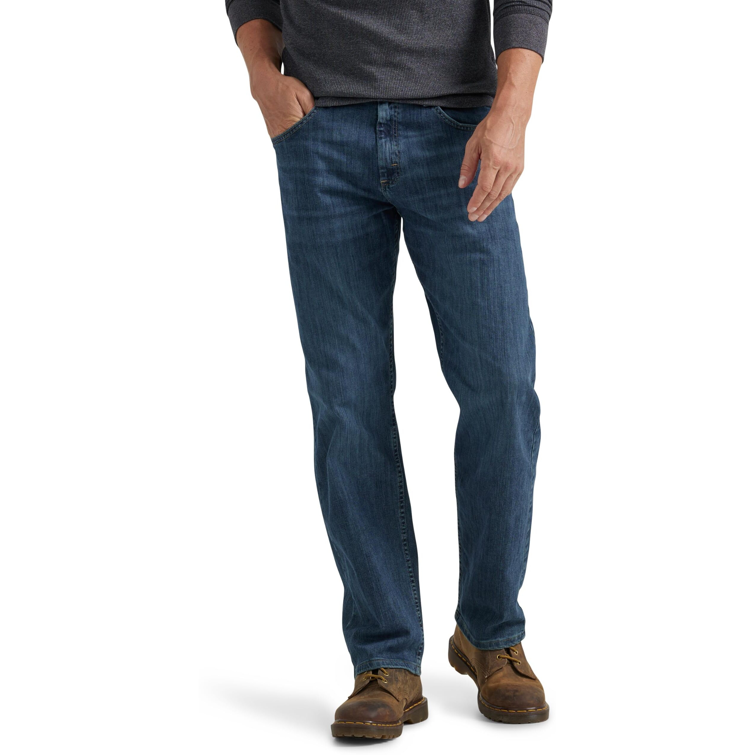 Wrangler Authentics Men's Classic 5-Pocket Relaxed Fit Flex Jean Slate Flex 40W X 32L