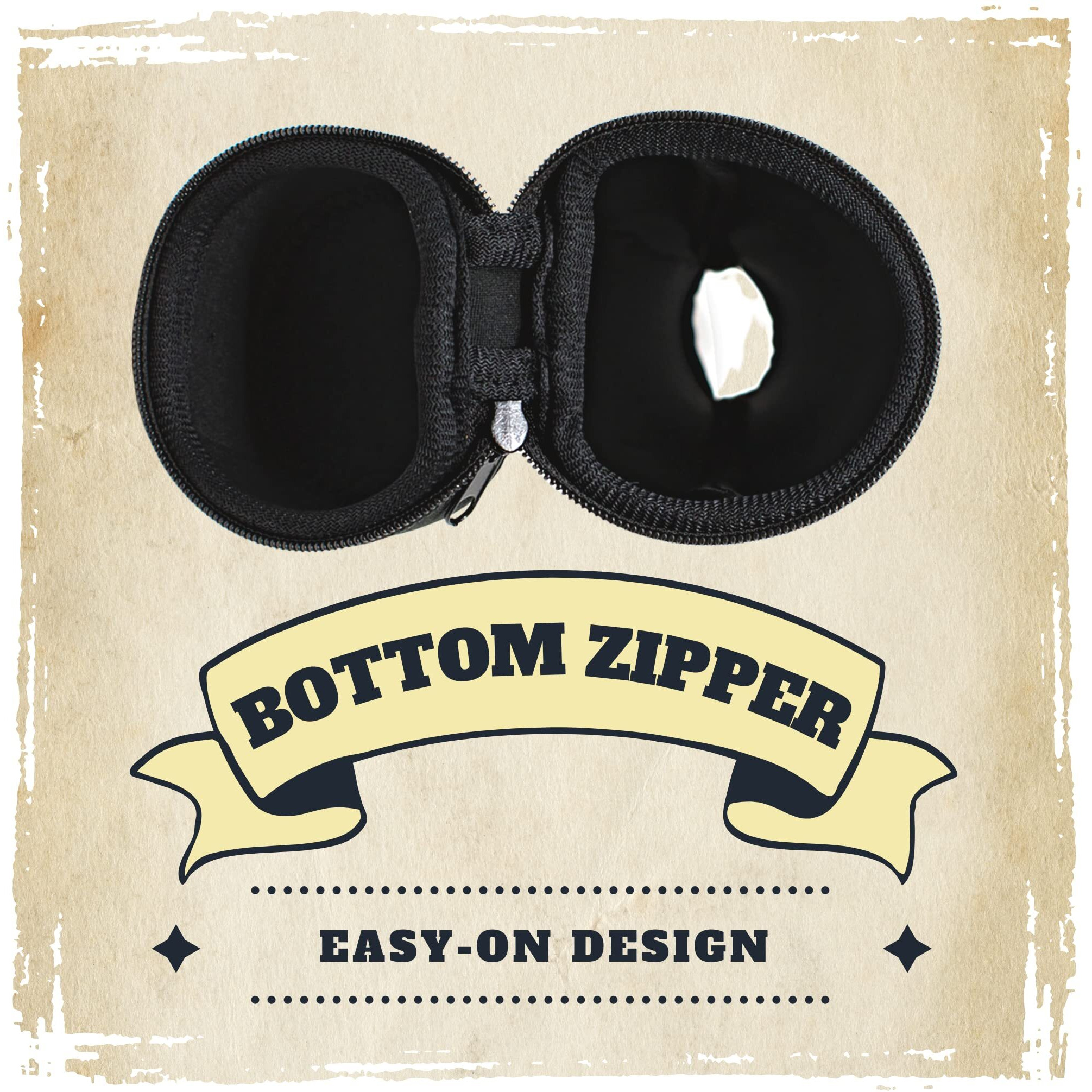 Tahoebay Beer Bottle Sleeves - Easy Zipper Bottom - Neoprene Insulated Cooler Covers Fit Standard 12Oz Long Neck Bottles Enclosed Bottom (Black, 4-Pack)