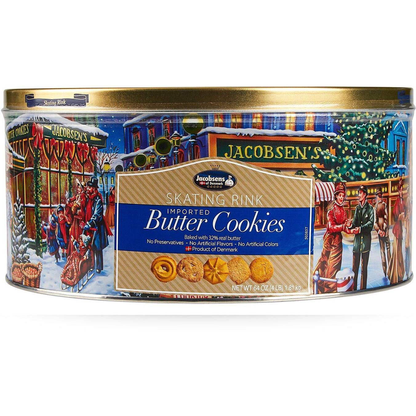 Jacobsens Danish Butter Cookies, 64 Ounce