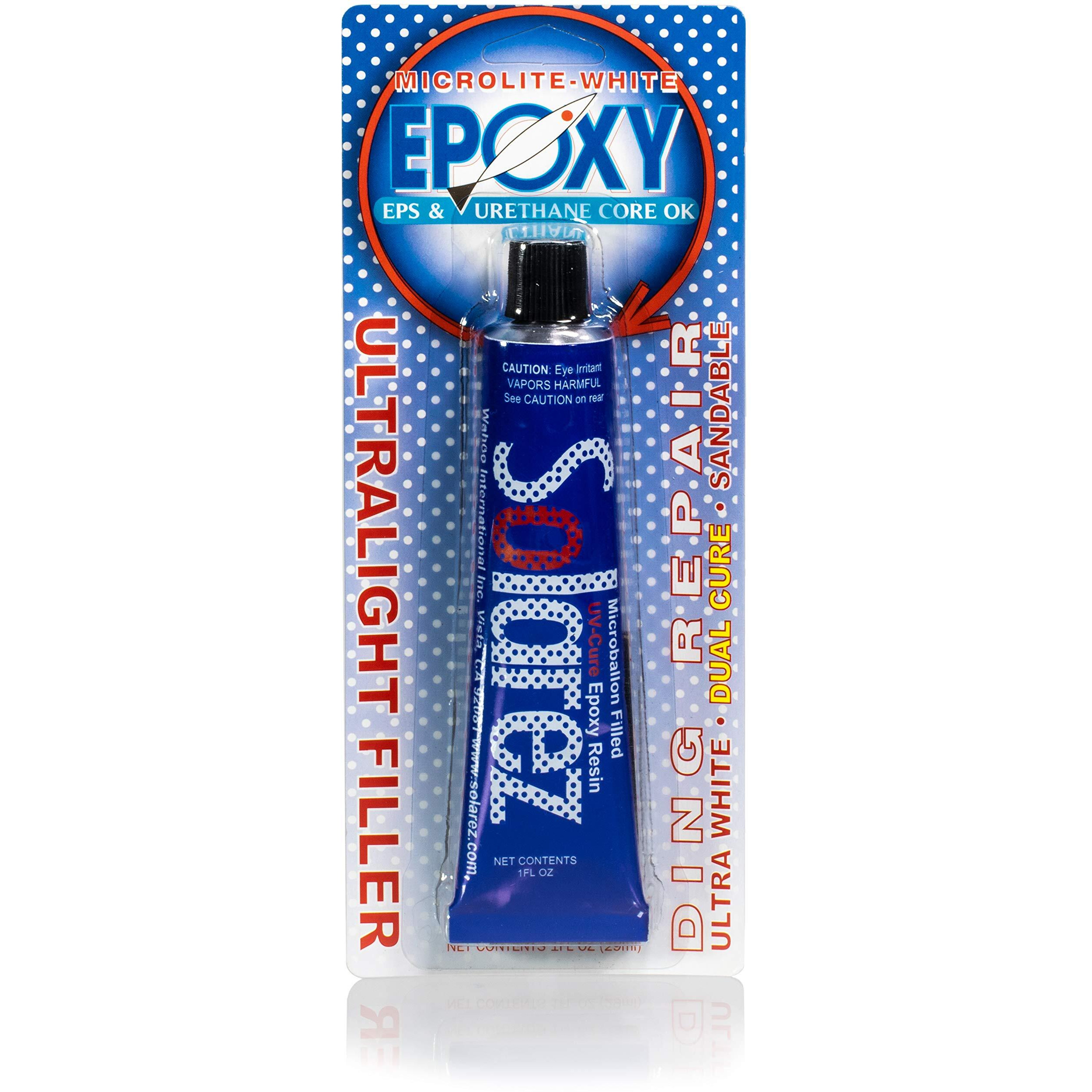 Solarez Epoxy Microlite Sup Paddle-Board & Surfboard Kit (1Oz) - Repair All Types Of Surfboard Foam Incl Styrofoam ~ Cures In 3 Mins (Sunlight Or Uv) Fast - Low Odor - Eco-Friendly - Made In The Usa