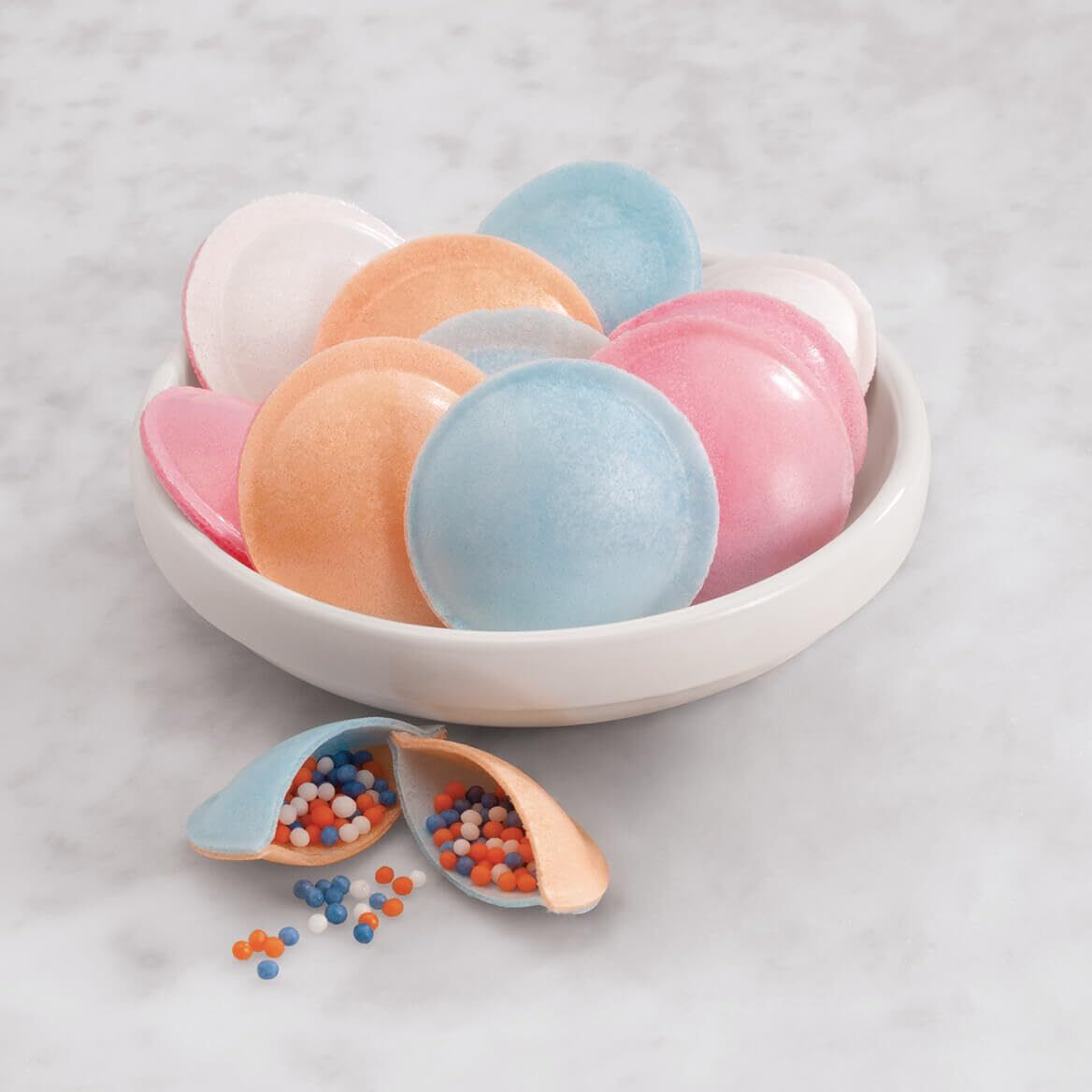 Gerrit's Original Satellite Wafers, Filled With Assorted Candy Beads, 100 Count Tub (4.41 Oz)