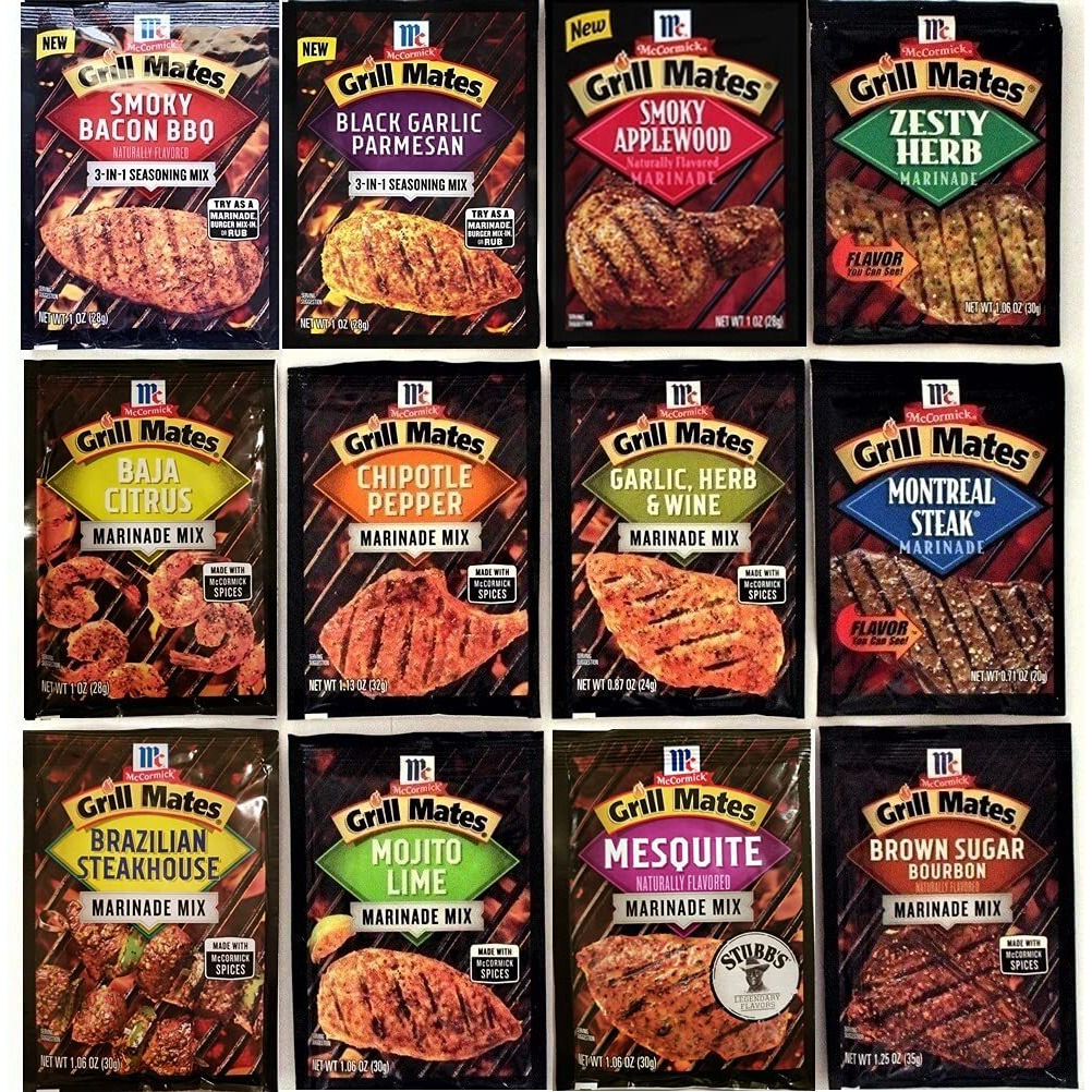 Mccormick Grill Mates Special 12 Variety 2 (Marinades,Seasoning Mix & Rubs) (Variety 1)