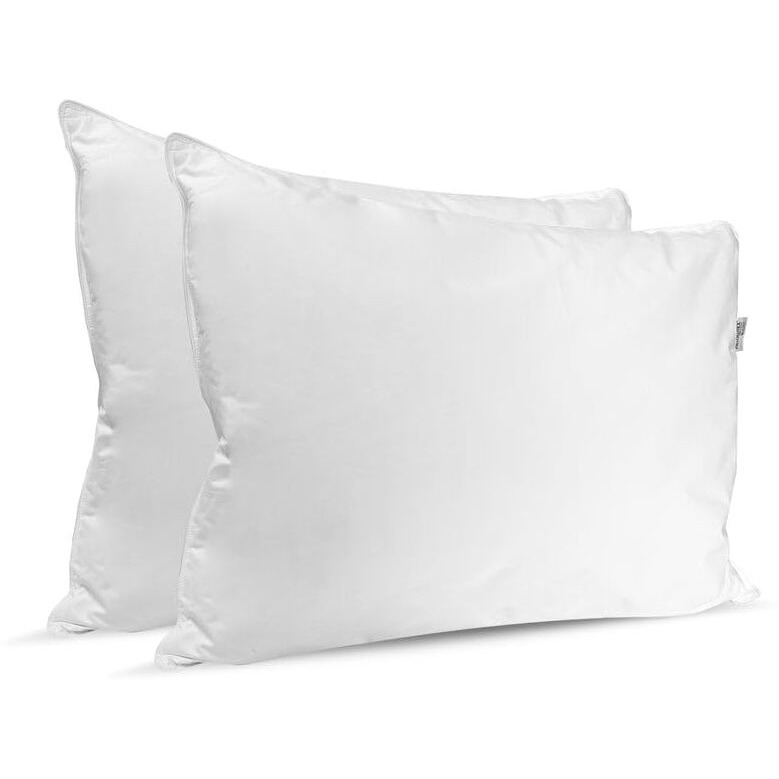 Hotel Feather And Down King Size Bed Pillow Set (2 Pack)
