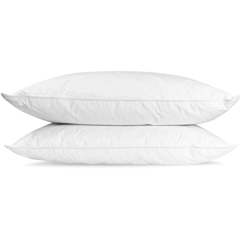 Hotel Feather And Down King Size Bed Pillow Set (2 Pack)