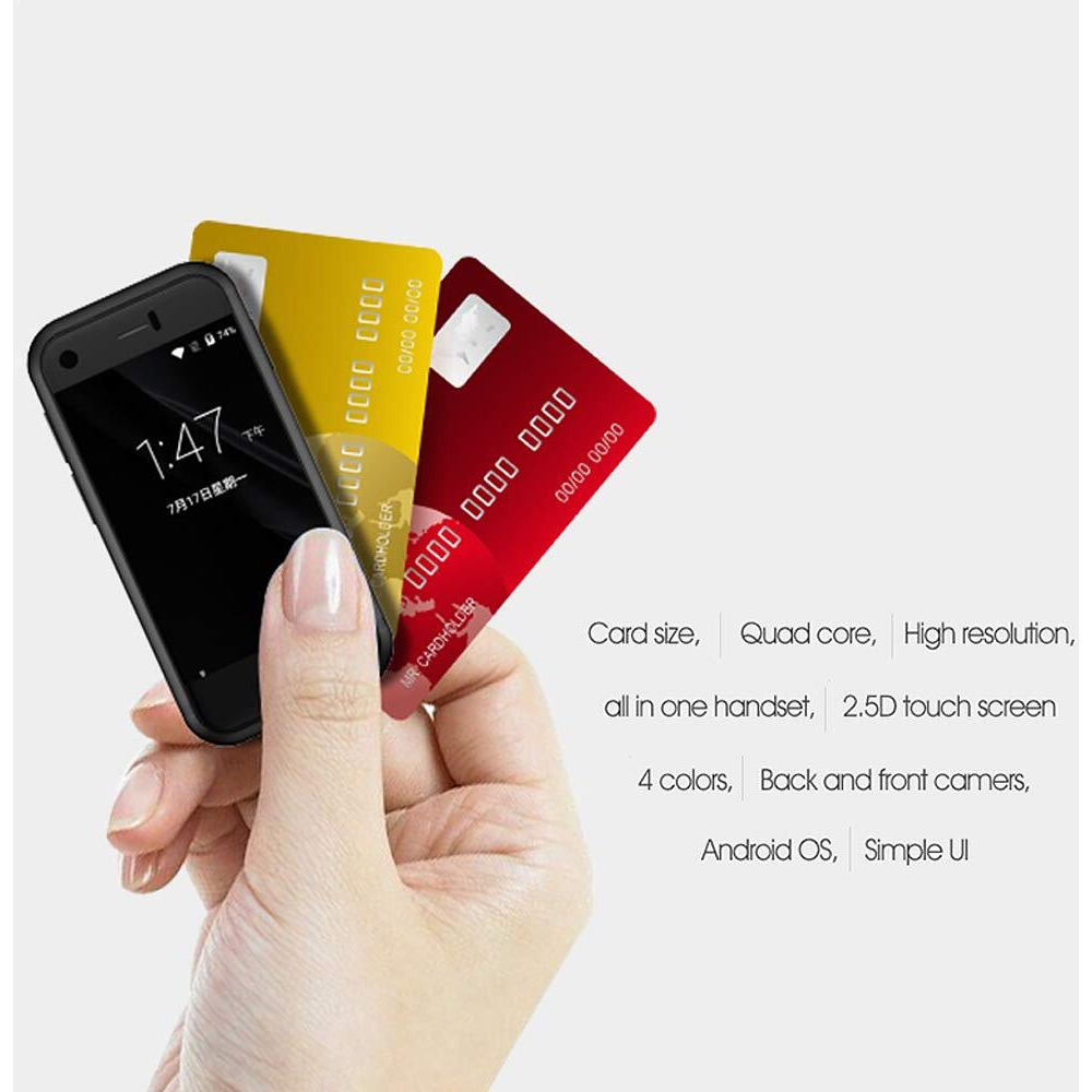 Mini Smartphone,Child Phone Soyes The World's Smallest Cell Phone 2.5 Inch Android Small Phone Quad Core 2G+16G 5.0Mp Dual Sim High Definition Mini Phones Unlocked 3G Mobile Phone (Black)