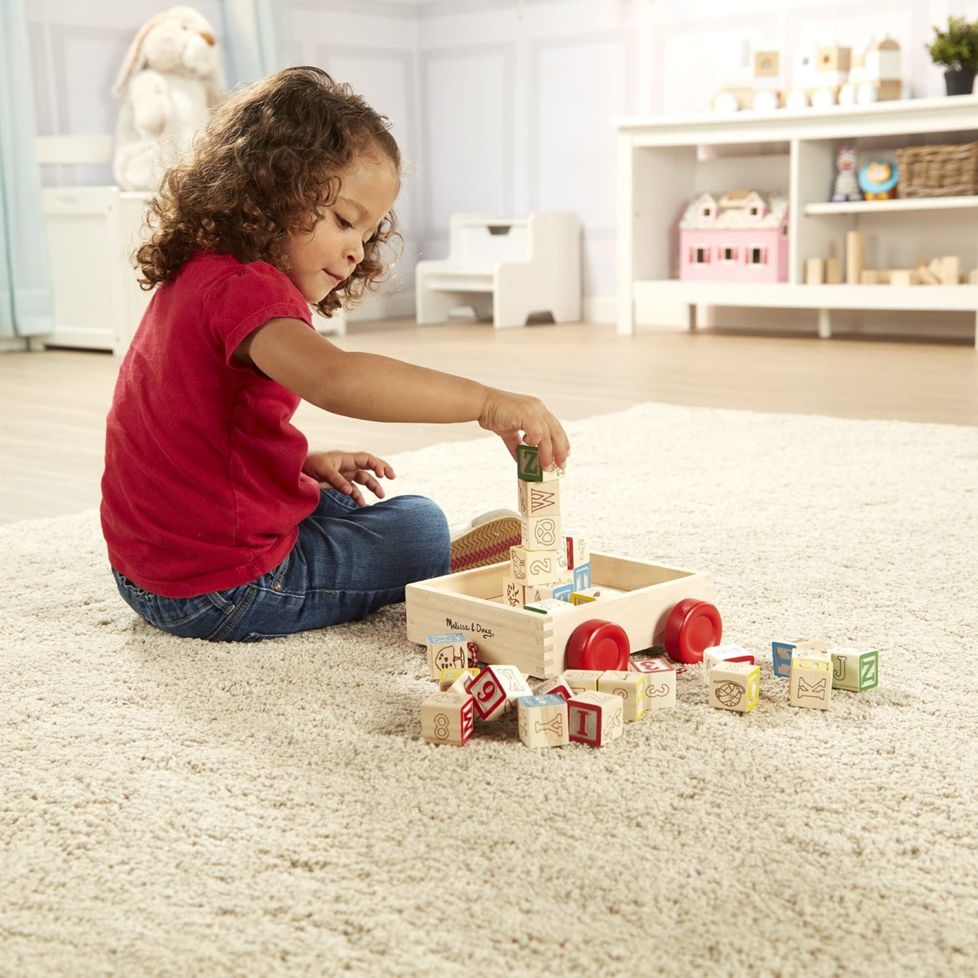 Melissa & Doug Classic Abc Block Cart , 1 Count (Pack Of 1)