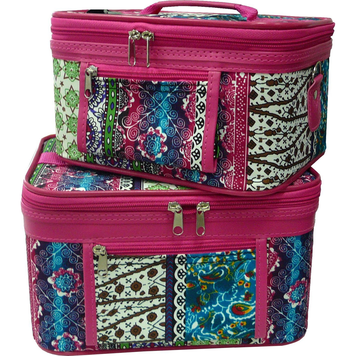 Yuhang Women's Print Cosmetic Case (2-Piece Set) (Boho)