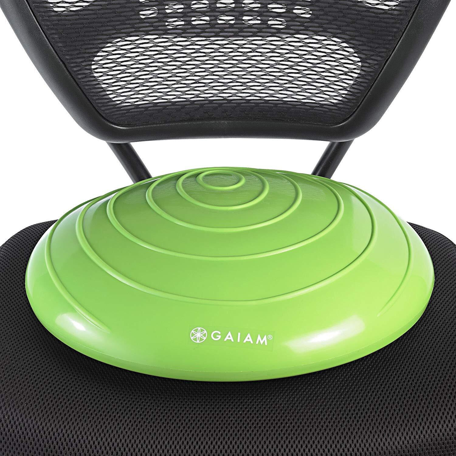 Gaiam Balance Disc Wobble Cushion Stability Core Trainer For Home Or Office Desk Chair & Kids Classroom Sensory Wiggle Seat - Wasabi