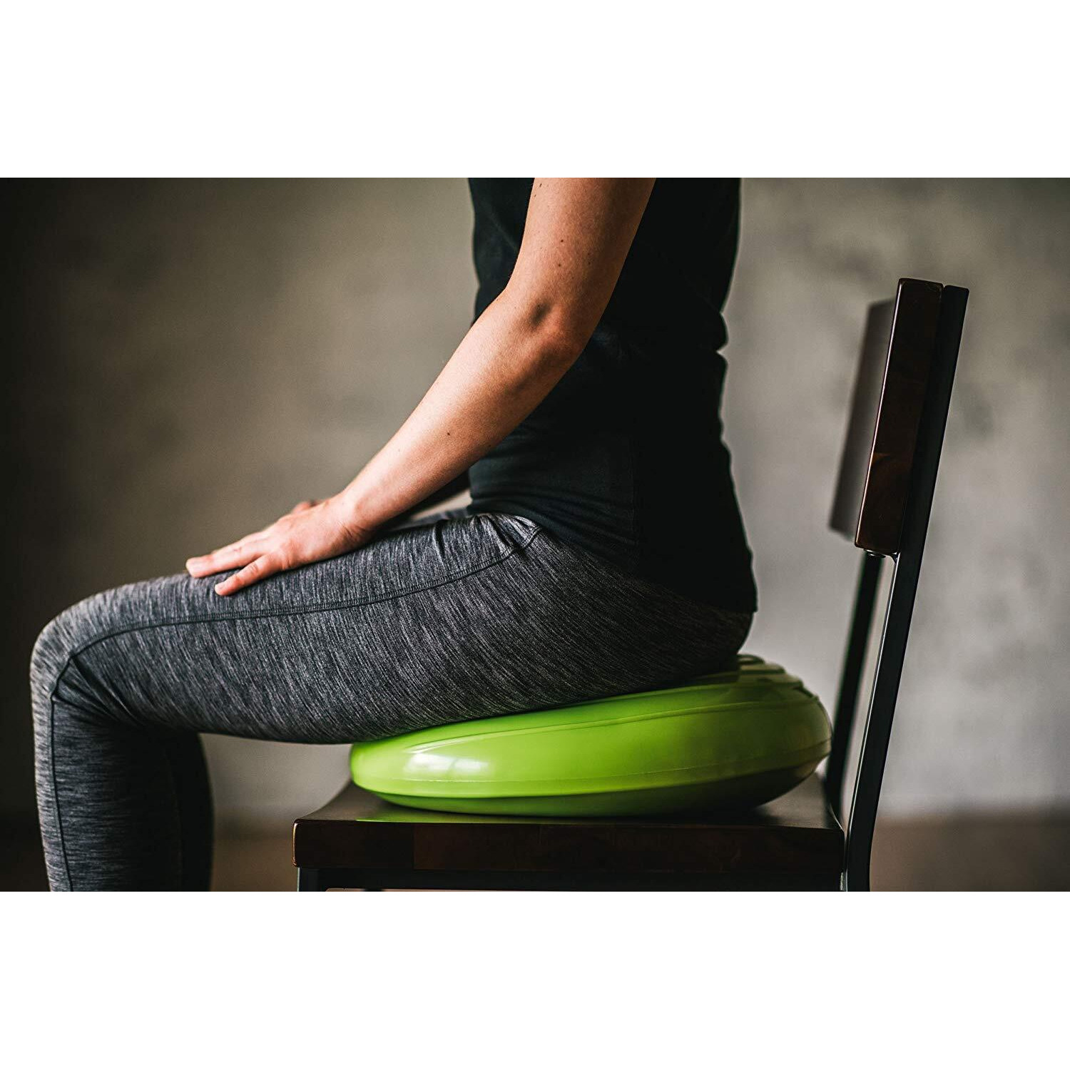 Gaiam Balance Disc Wobble Cushion Stability Core Trainer For Home Or Office Desk Chair & Kids Classroom Sensory Wiggle Seat - Wasabi
