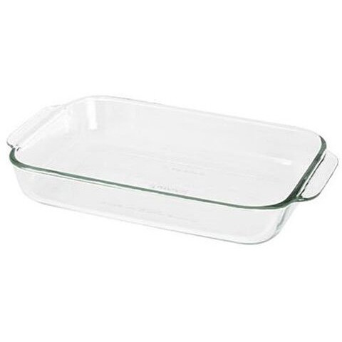Pyrex Basics 2 Quart Glass Oblong Baking Dish, Clear 7 X 11 Inch (Pack Of 2)