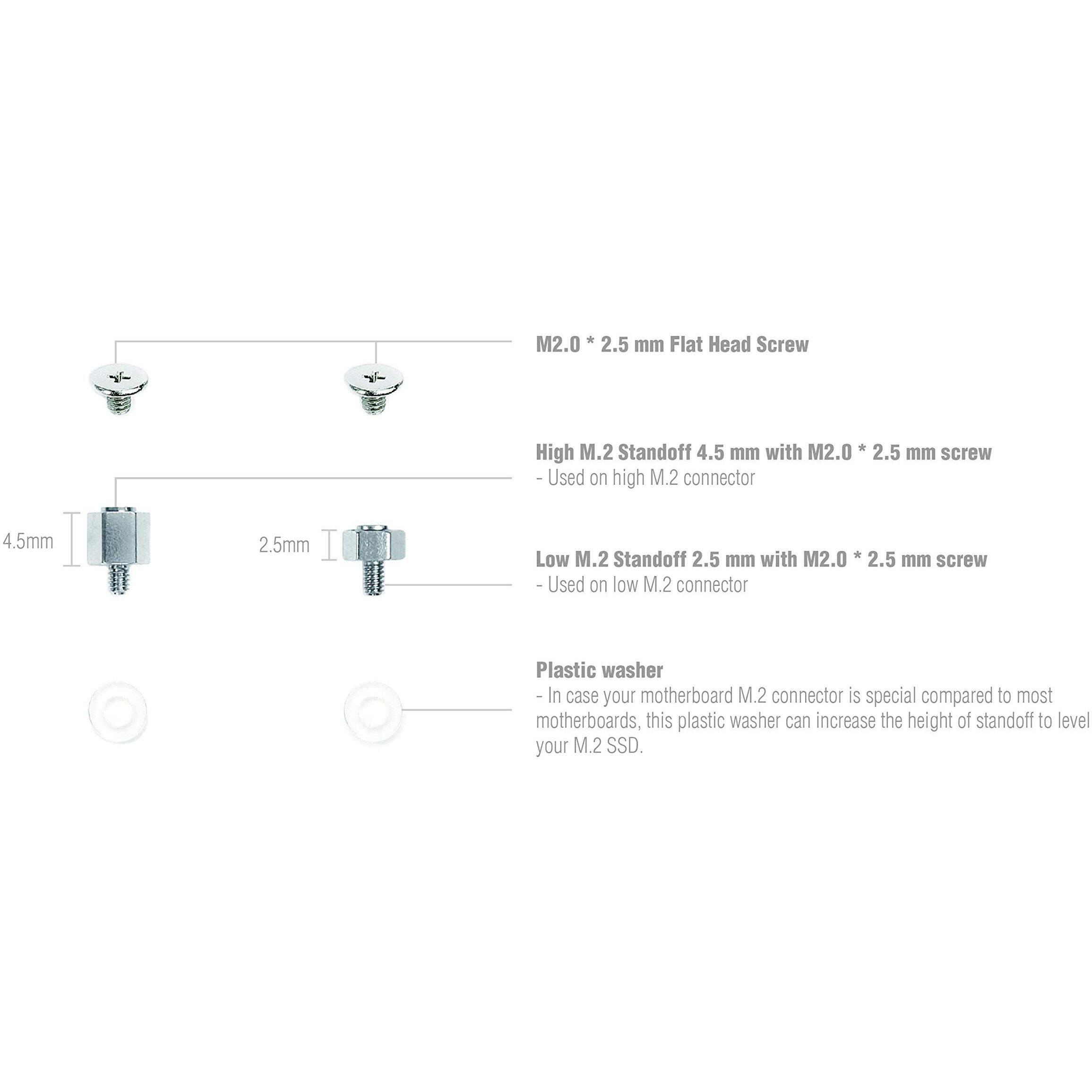 Micro Connectors M.2 Ssd Mounting Screws Kit For Asus Motherboards (L02-M2S-Kit) - Silver