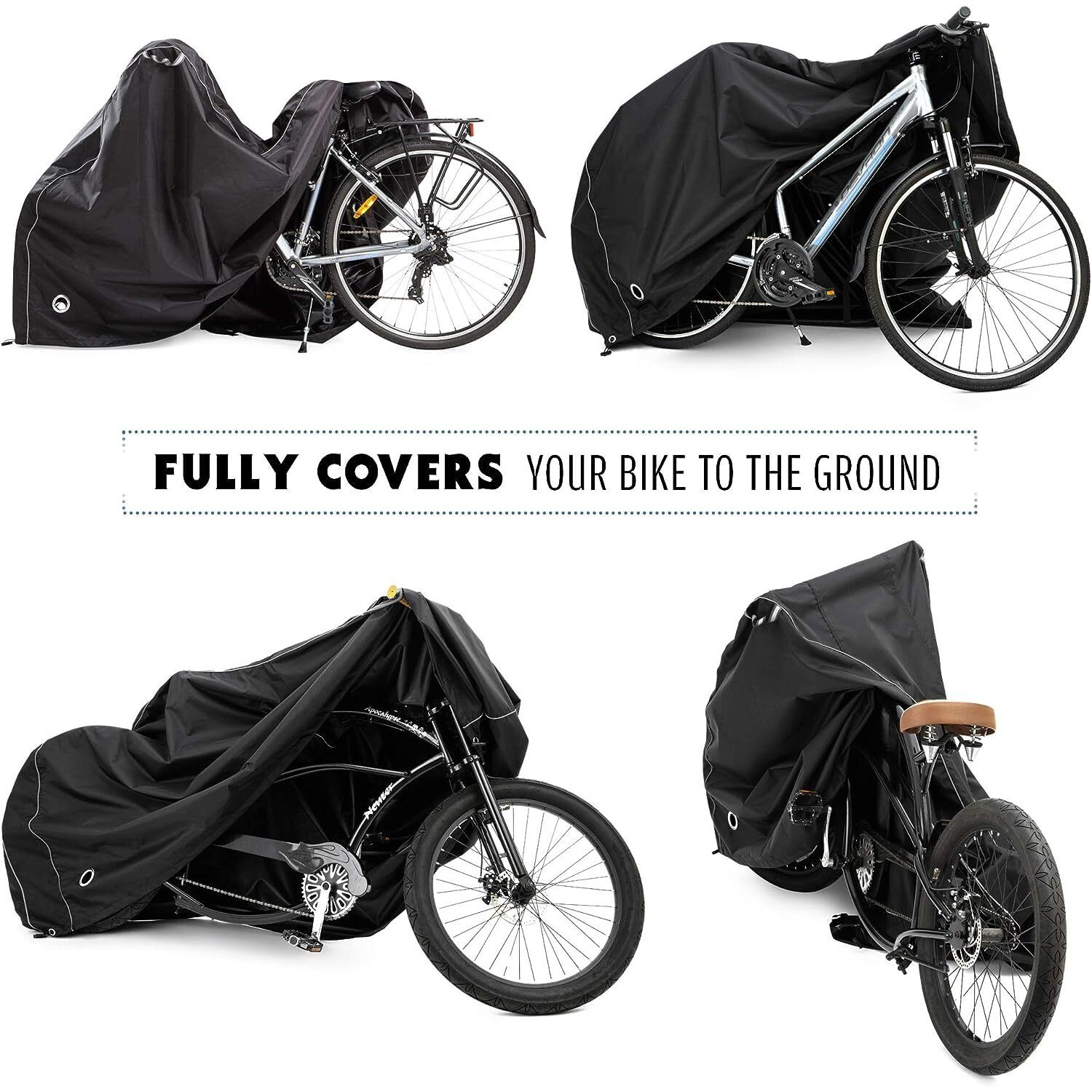 Team Obsidian | Outdoor Storage Or Travel Cover For 1 Bike, Large Bike Cover, Ebike Accessories, Bicycle Cover, Heavy Duty, Electric Bike Cover Waterproof Outdoor | 210D, 300D, 600D