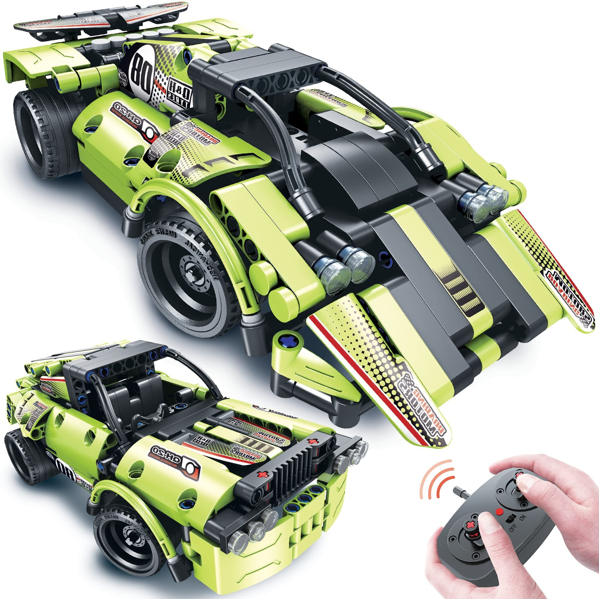 Remote Control Car Building Toys For Age 8-13 Fun Stem Toys For Kids 2 In 1 Model Car Kit To Build Educational Engineering Building Blocks Set Birthday Gift For 7 8 9 10+ Year Old Boys