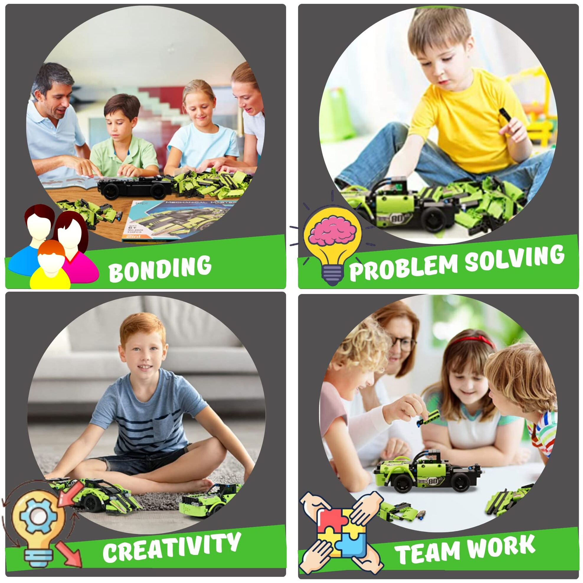 Remote Control Car Building Toys For Age 8-13 Fun Stem Toys For Kids 2 In 1 Model Car Kit To Build Educational Engineering Building Blocks Set Birthday Gift For 7 8 9 10+ Year Old Boys