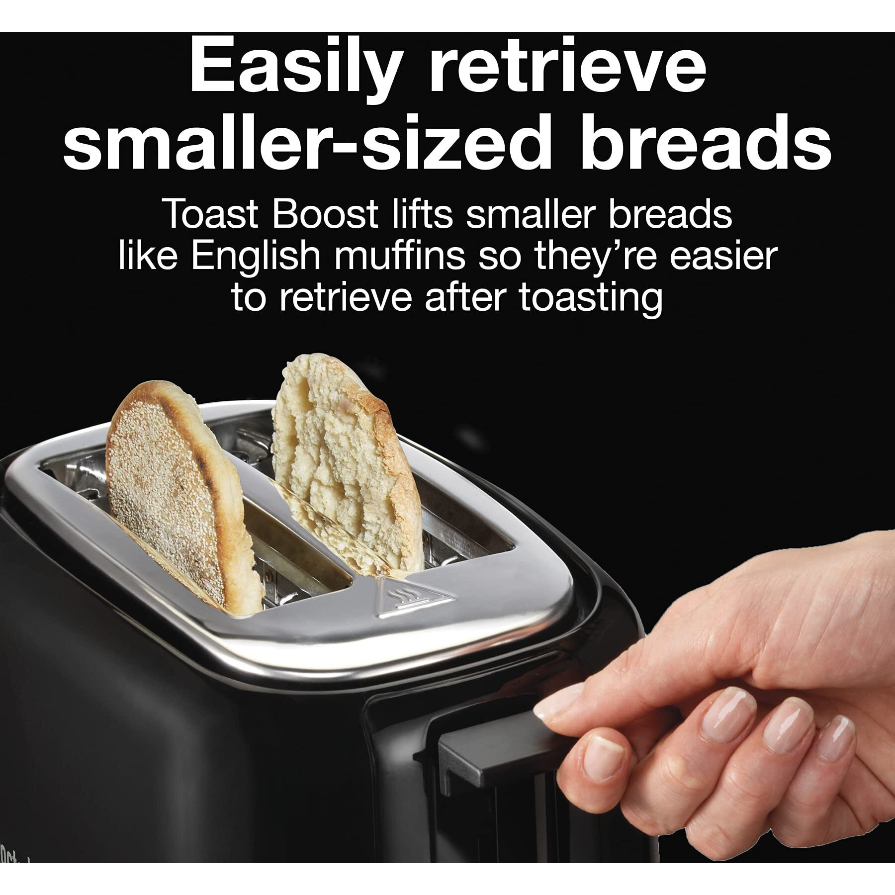 Proctor Silex 2-Slice Toaster With Extra Wide Slots For Bagels, Cool-Touch Walls, Shade Selector, Toast Boost, Auto Shut-Off And Cancel Button, Black (22305)