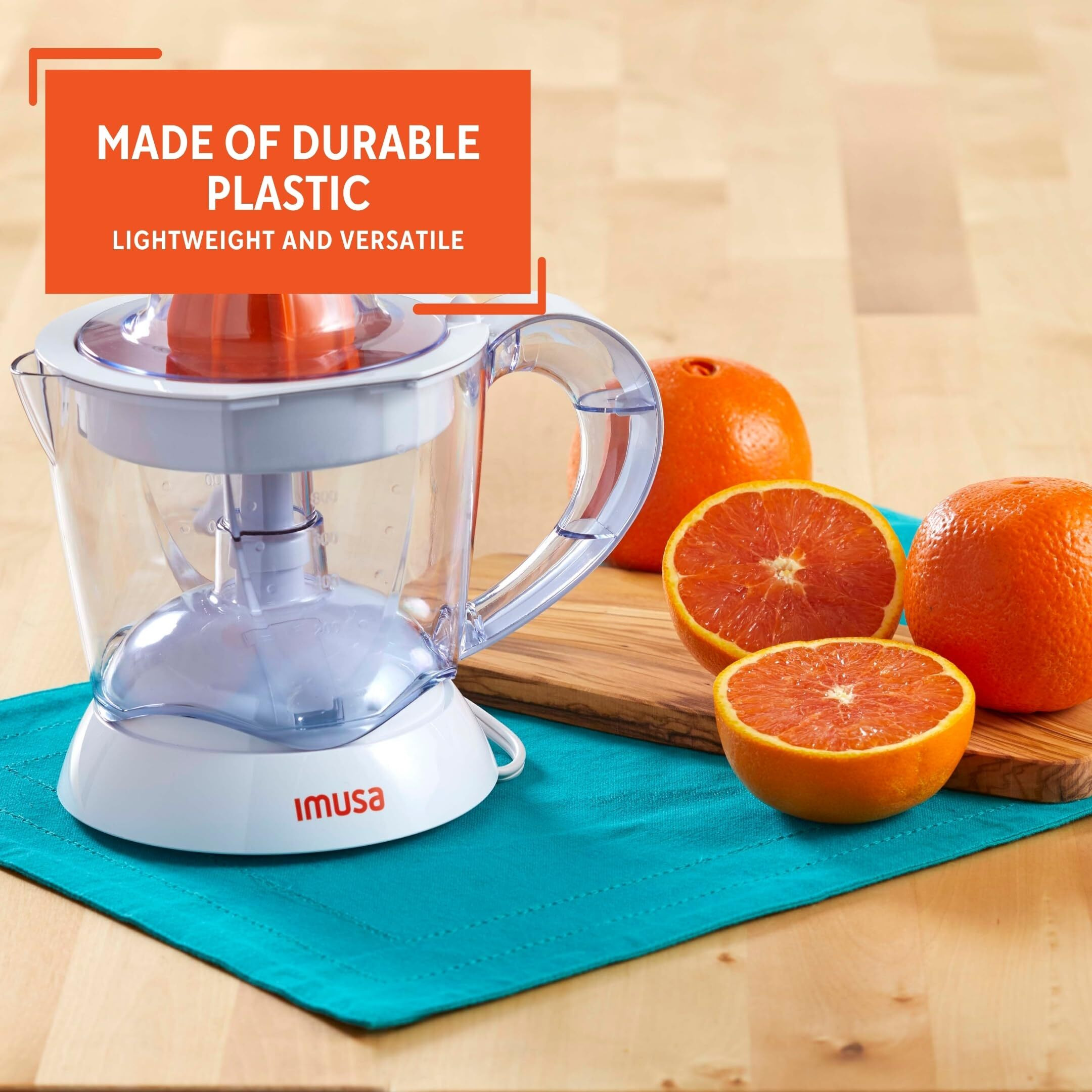 Imusa 34Oz Electric Citrus Juicer, White