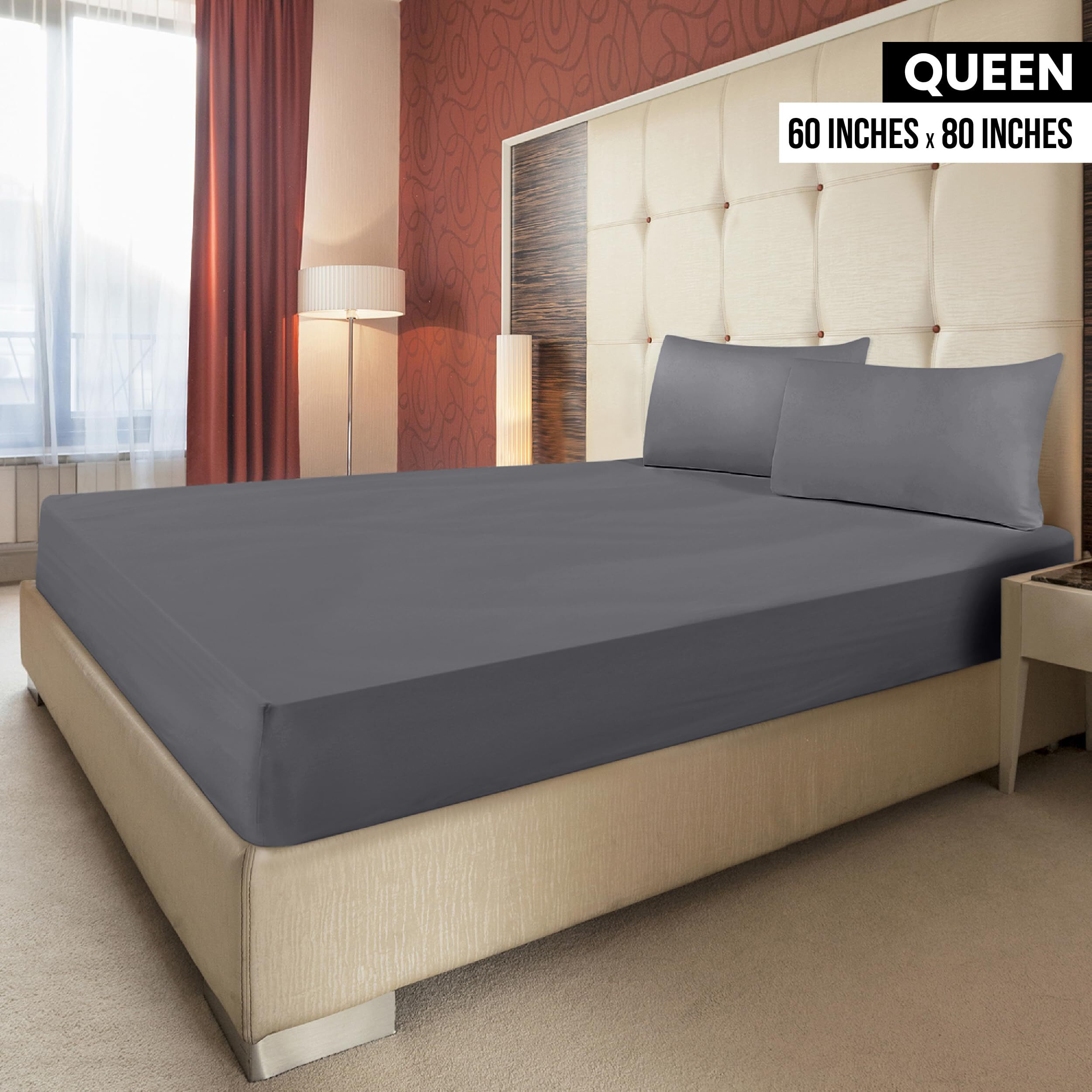 Utopia Bedding Queen Fitted Sheets - Bulk Pack Of 6 Bottom Sheets - Soft Brushed Microfiber - Deep Pockets - Shrinkage & Fade Resistant - Easy Care (Grey)