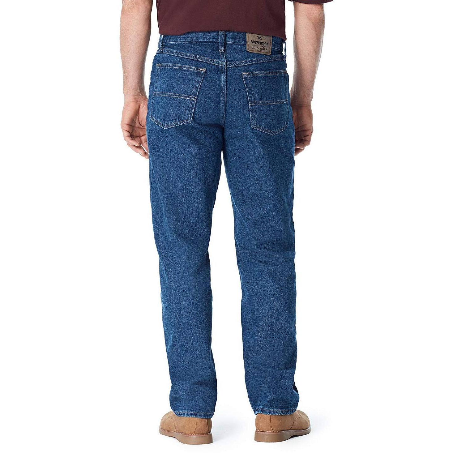 Wrangler Authentics Men's Big & Tall Classic 5-Pocket Relaxed Fit Cotton Jean, Dark Stonewash, 50W X 30L