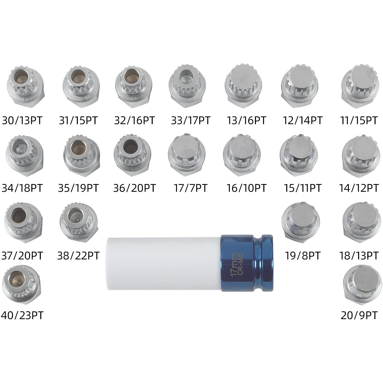 Beley 10Pcs Wheel Lock Lug Nuts Set, Automotive Anti-Theft Wheel Screws Removal Key Socket Kit For Bmw (21Pcs For Bmw)