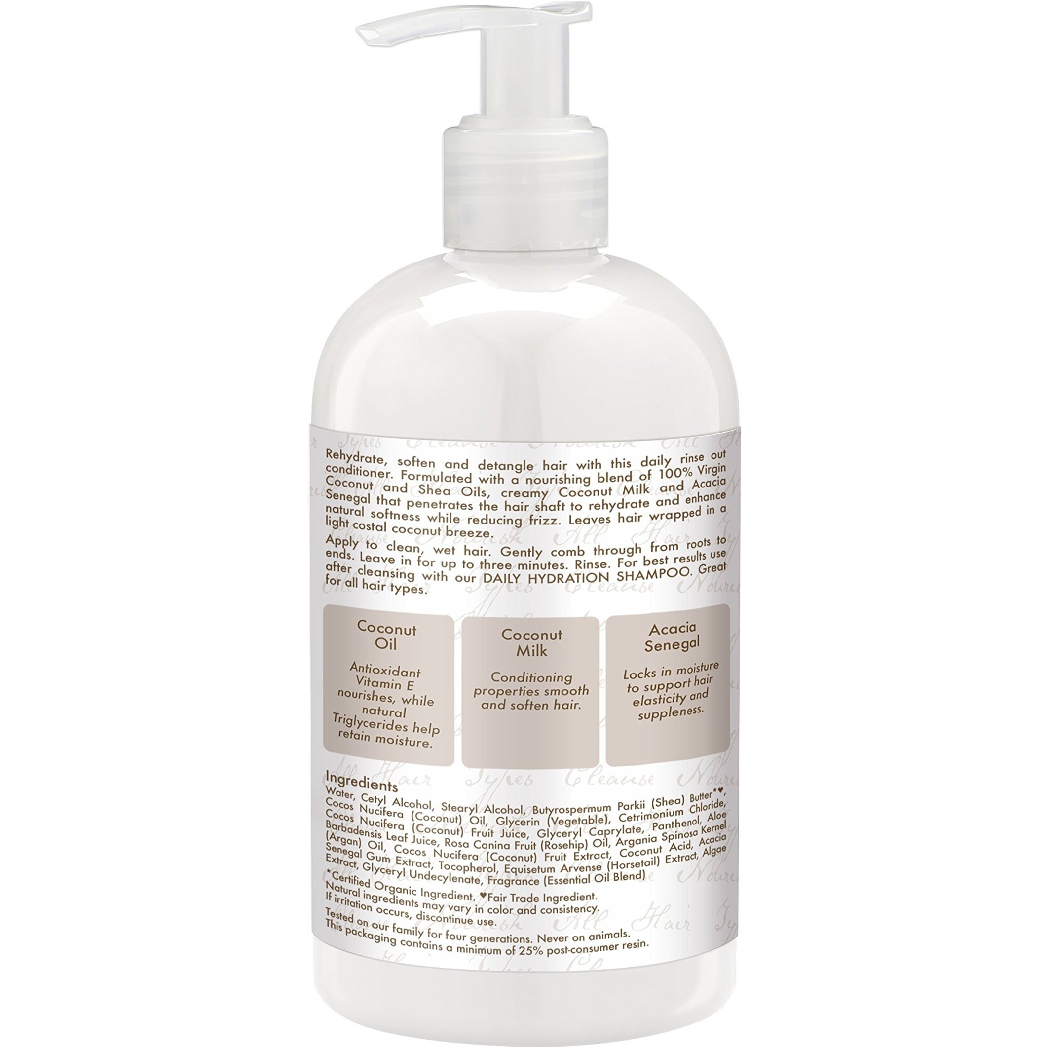 Sheamoisture Daily Hydrating Conditioner For All Hair Types 100% Virgin Coconut Oil Sulfate-Free 13 Oz (Packaging May Vary)