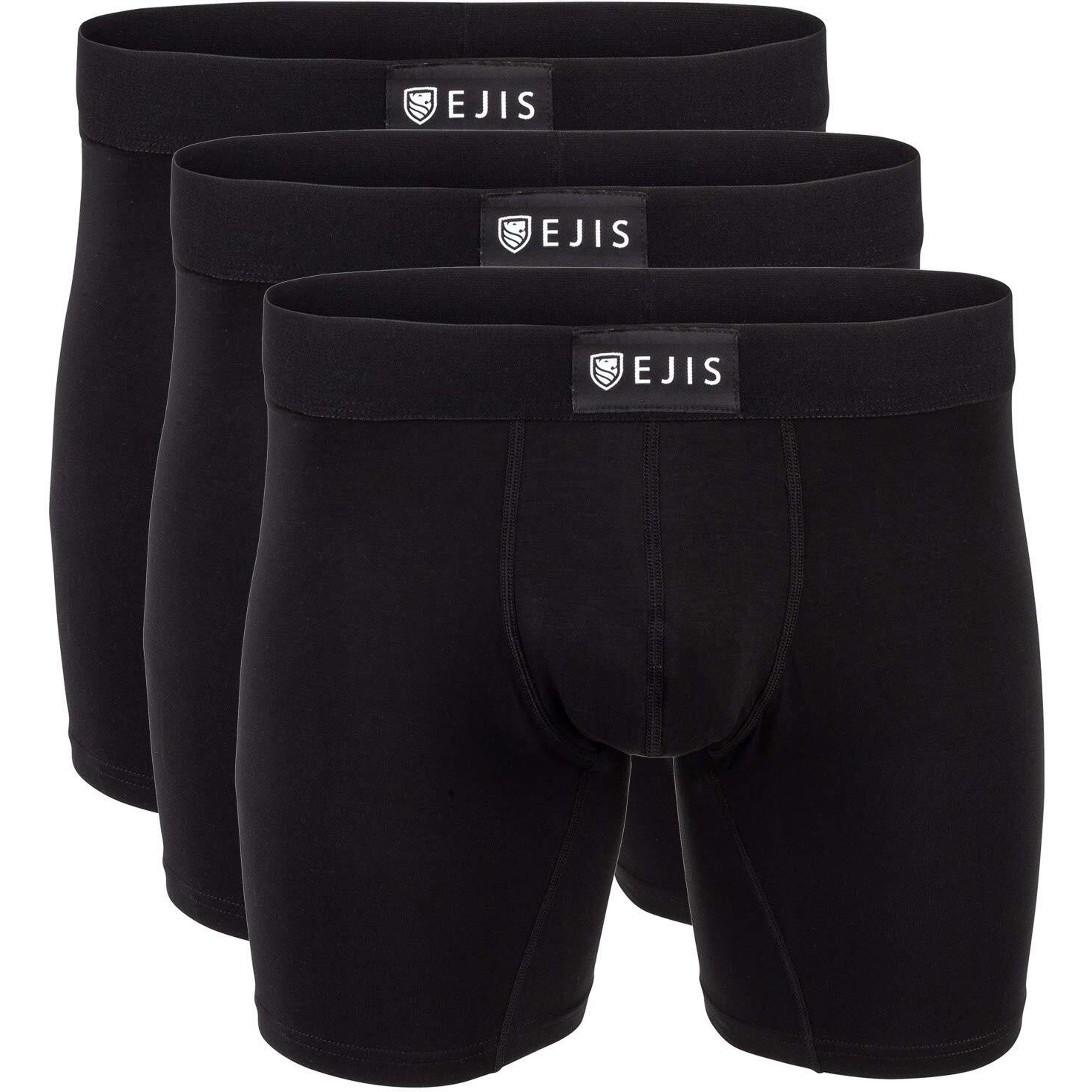 Ejis Pouch Mens Boxer Briefs Underwear, Anti Odor, Anti Chafe, Moisture Wicking, Ultra Soft, Breathable Micro Modal (1 And 3 Pack)