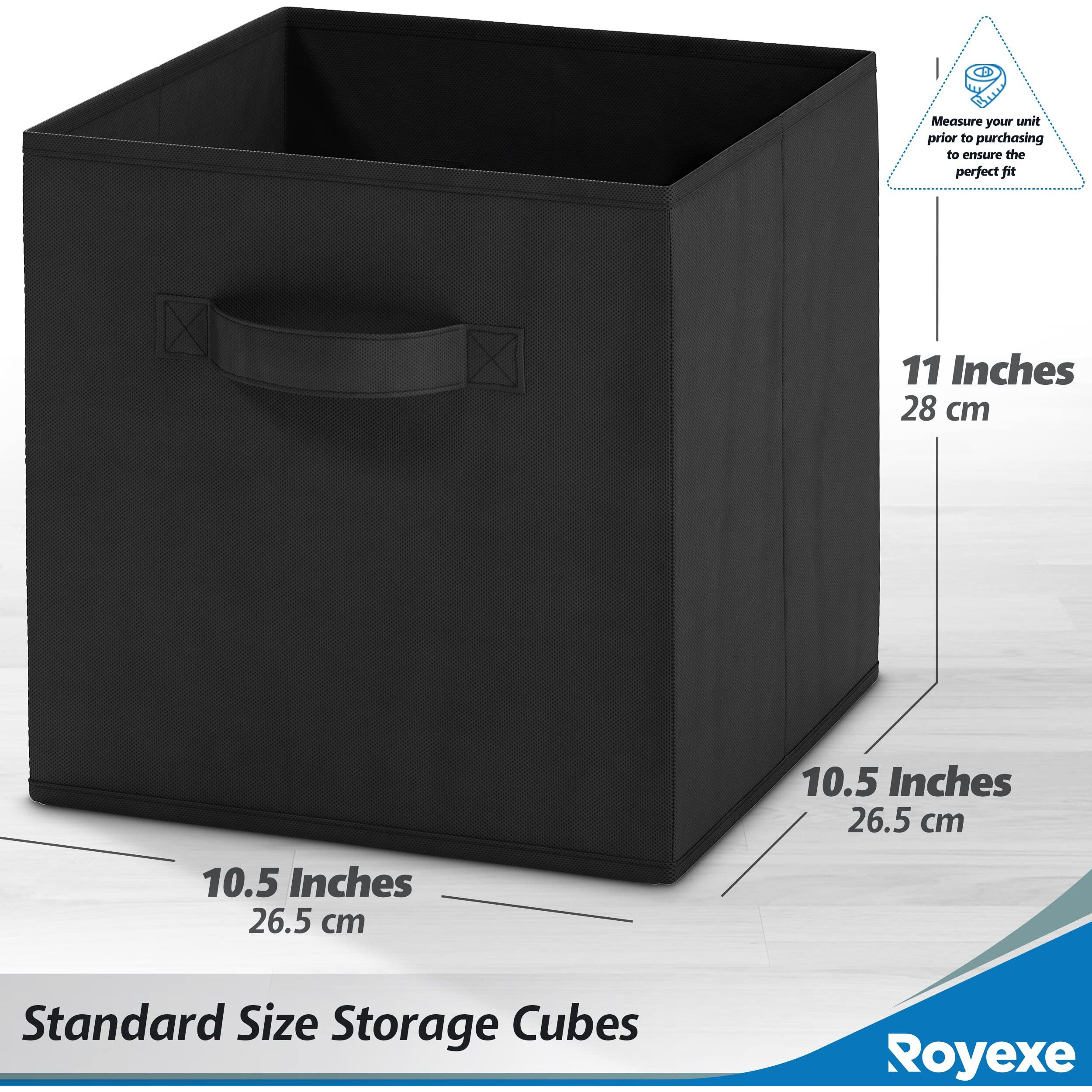 Fabric Storage Cubes For Cube Organizer - 8 Pack Heavy Duty Beige Storage Bins - 11 Inch Cube Storage Bin, Use As A Clothes Storage Box In Closet, Baskets For Shelves Or Cubbies Storage Organizer