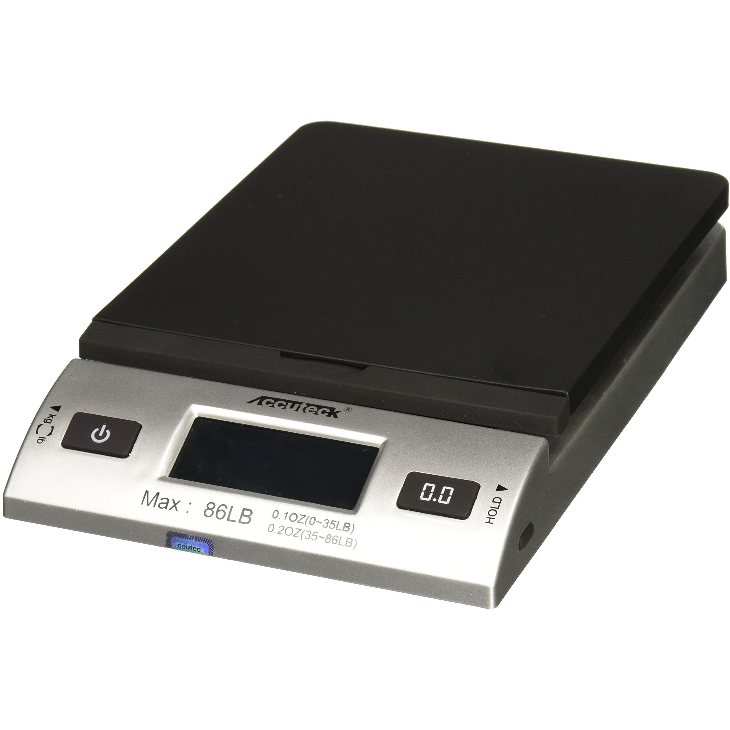 Accuteck S 86 Lb All-In-One Silver Digital Shipping Postal Scale With Adapter (W-8260-86Bs)